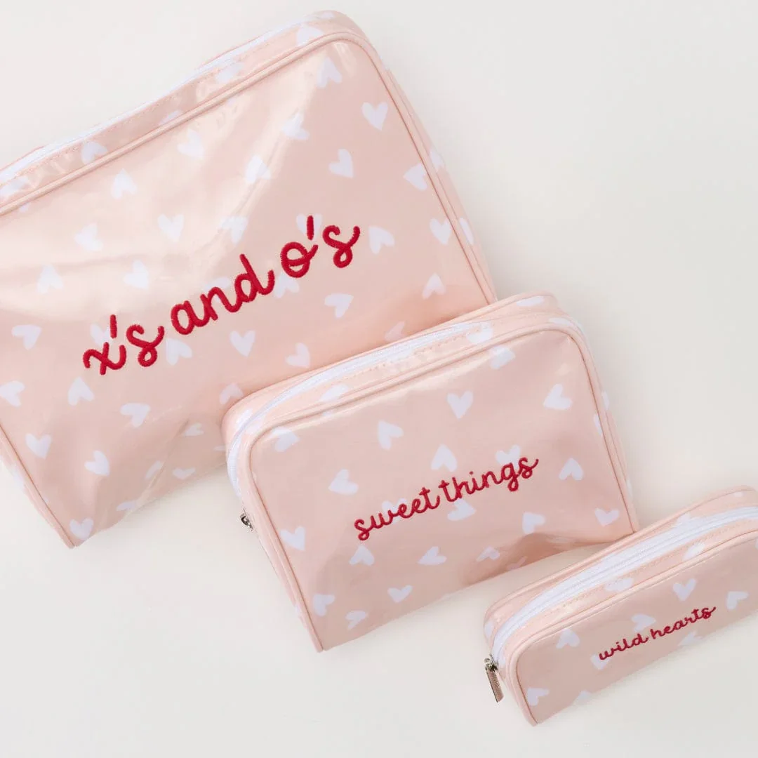 Patterned Toiletry Bag Trio (3 pieces)