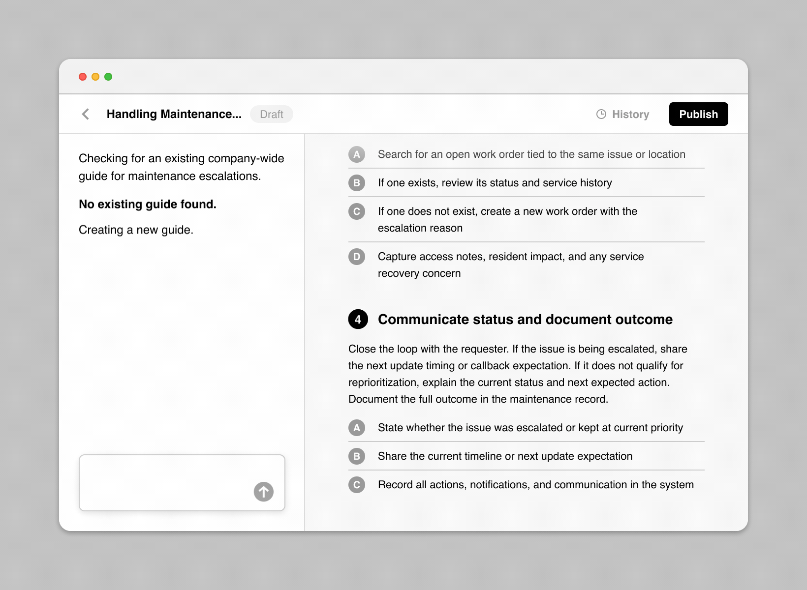 Test workflow