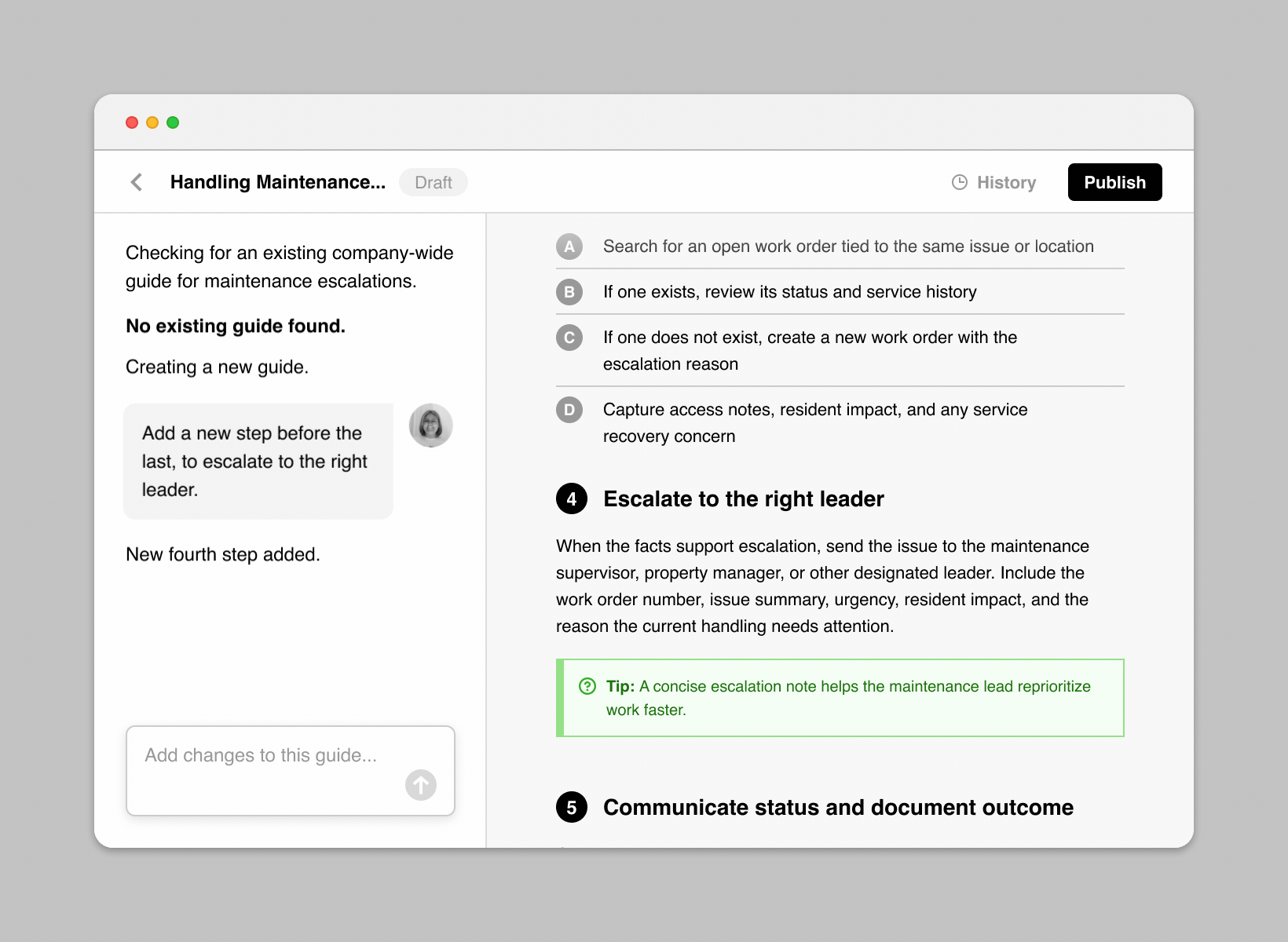 Publish workflow