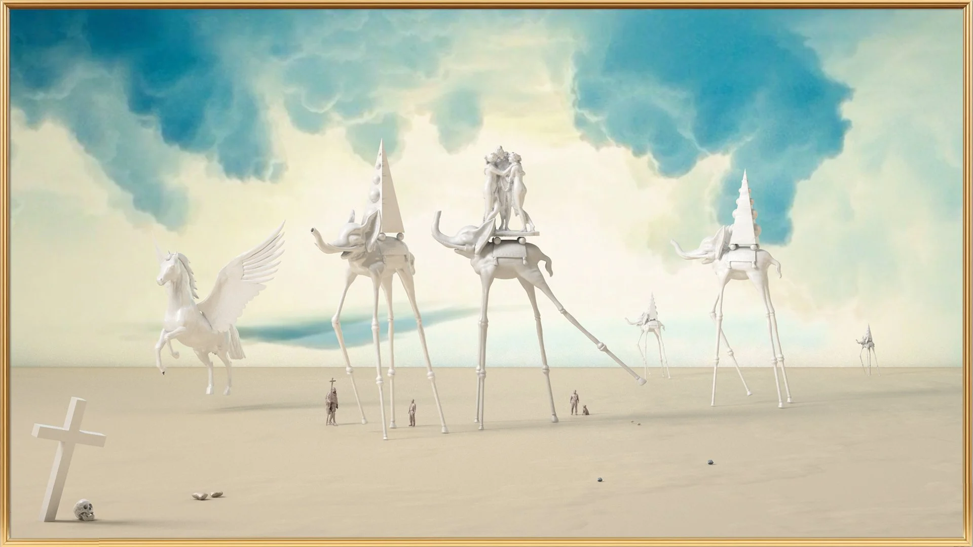 3D Representation of ¨Temptation of Saint Anthony¨ from Salvador Dalí