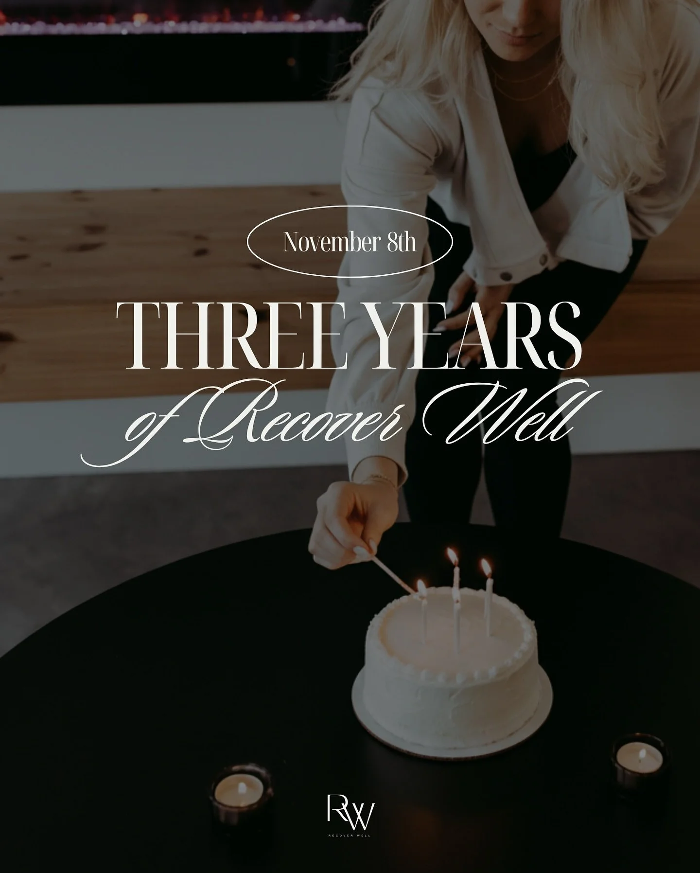 Recover Well Turns 3! 🎂 &bull; Saturday, November 8th 

Three years ago, we opened our doors with one goal in mind: to create a warm, welcoming space for people to feel better together. Since then, we&rsquo;ve grown, glowed, and cryo-ed our way into