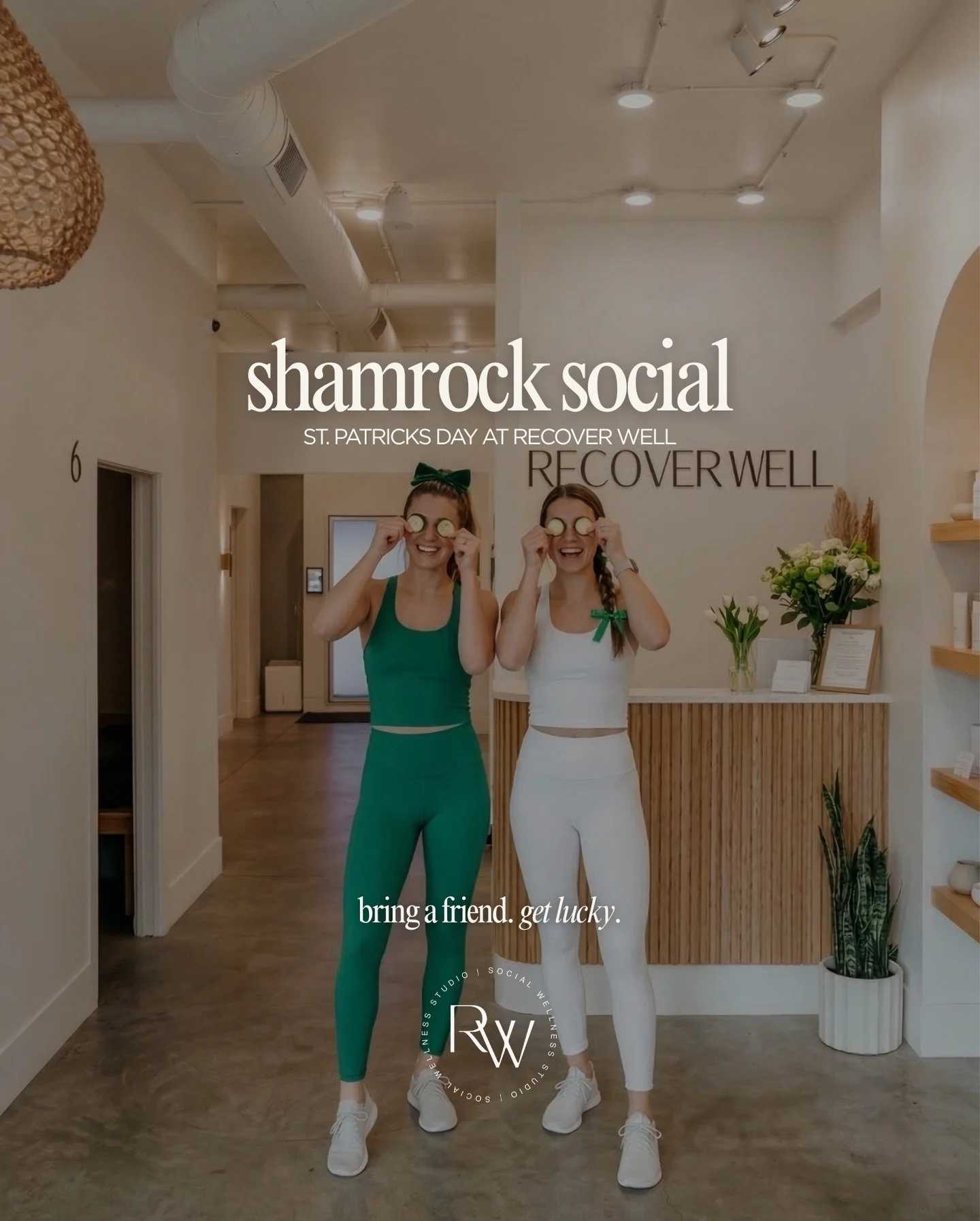 SHAMROCK SOCIAL 🍀

Join us for a St. Patrick&rsquo;s Day wellness event you won&rsquo;t forget.

Bring a friend for a FREE tandem sauna (30 min) and you&rsquo;ll both get access to our Lucky Glow Bar featuring:

🥒 Chilled cucumber eye compresses
✨ 
