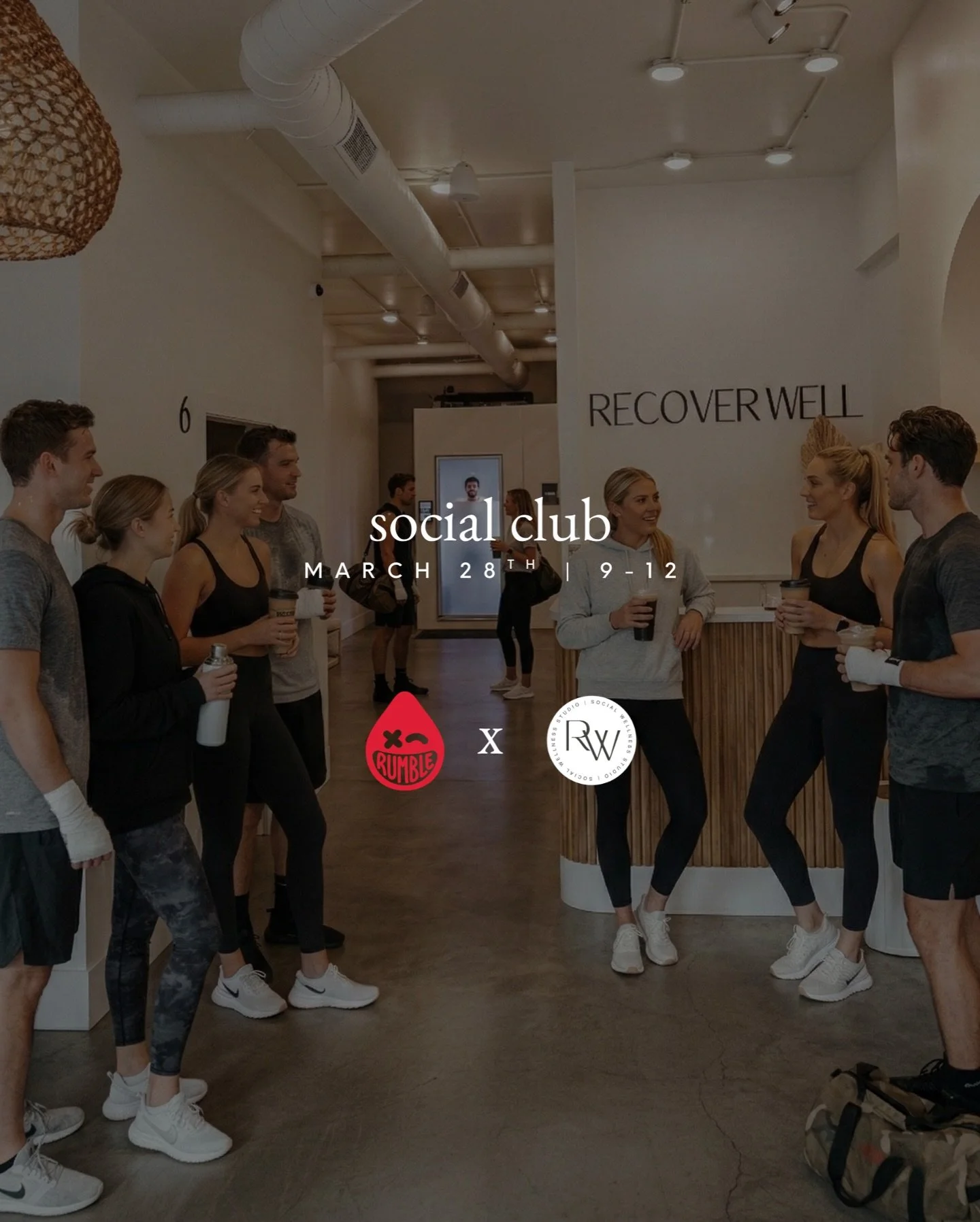 Social Club just got an upgrade. 🥊✨

Mark your calendars for March 28th! Kick off your morning with a FREE class at Rumble &mdash; 8am or 9am, open to the whole Recover Well community. 

✨Sign up at the front desk!

Then swing by the studio for Soci