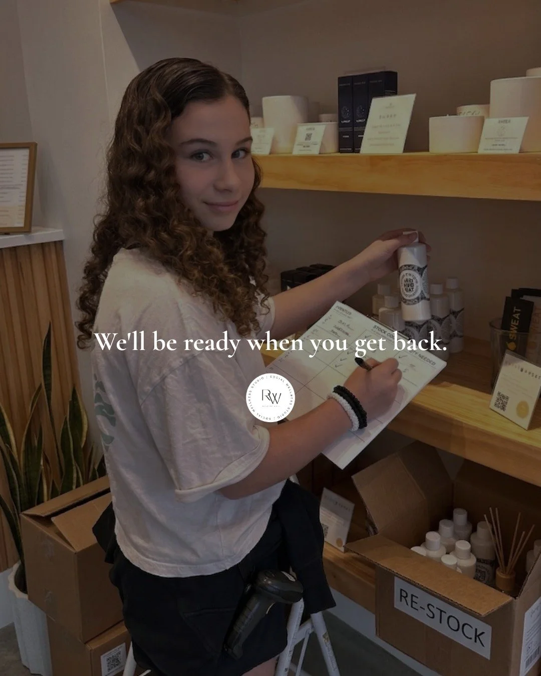 Spring break week at the studio. 

Quieter than usual. Which means we're doing all the things we never have time to do.

Cleaning every corner. 
Restocking supplies (or maybe enlisting our kids to do it). 
Updating the playlist. 
Making sure everythi