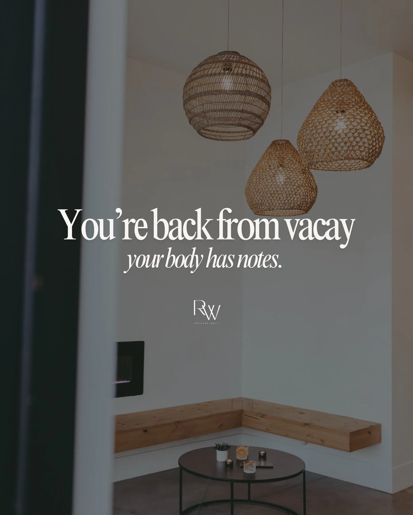 You&rsquo;re back. Your body has notes.

👉Swipe for the first-week-back protocol &mdash; three sessions that bring you back to baseline. Back to yourself.

$60 intro offer or single sessions available. Book: [link in bio]