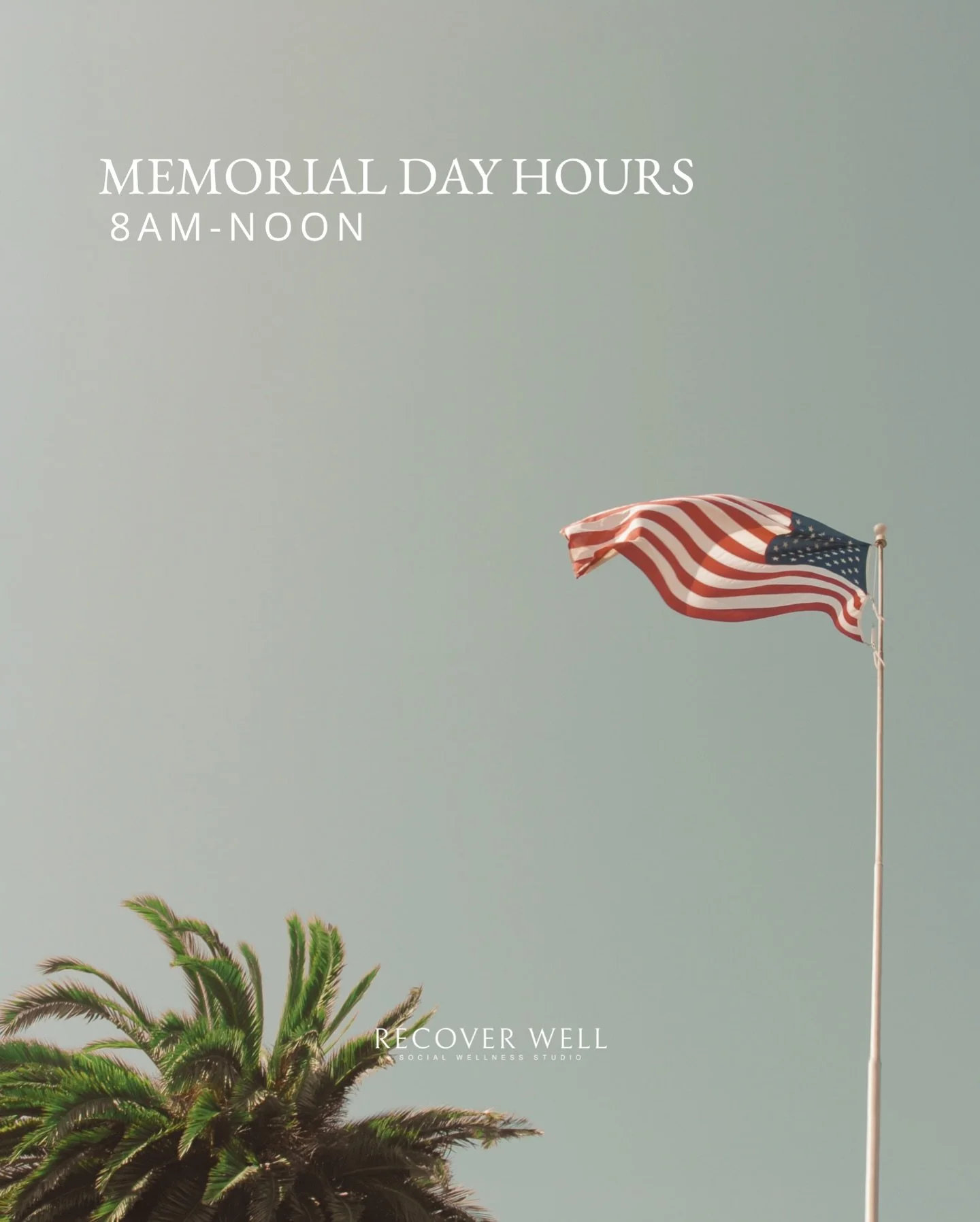 Starting your rainy Memorial Day right looks like an 8am sauna, cryo and a warm seat by the fireplace.

We&rsquo;re open until Noon tomorrow&hellip; because a three-day weekend is the perfect excuse to do something actually good for your body. 

Less