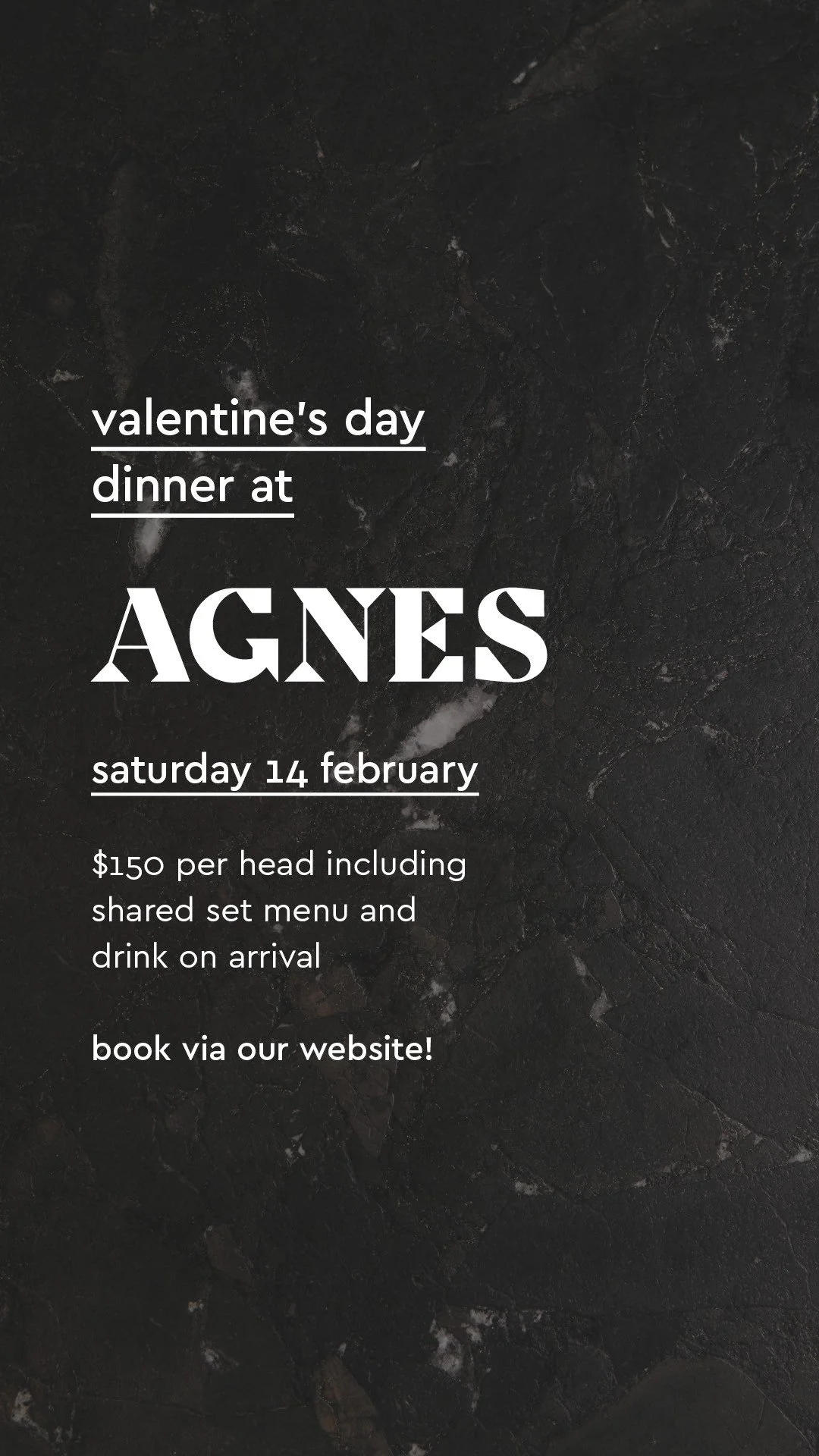 Valentine’s Day Dinner at Agnes