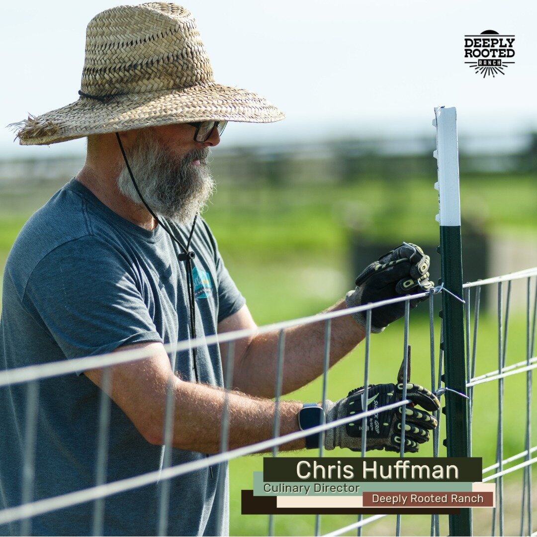 Meet Chris Huffman, Culinary Director at Deeply Rooted Ranch. Executive Chef, tastemaker, wielder of market garden wheelbarrows, fencing aficionado, and a darn fine forager. Chris is our resident comic relief - he is a PUN MASTER - and he has a knack