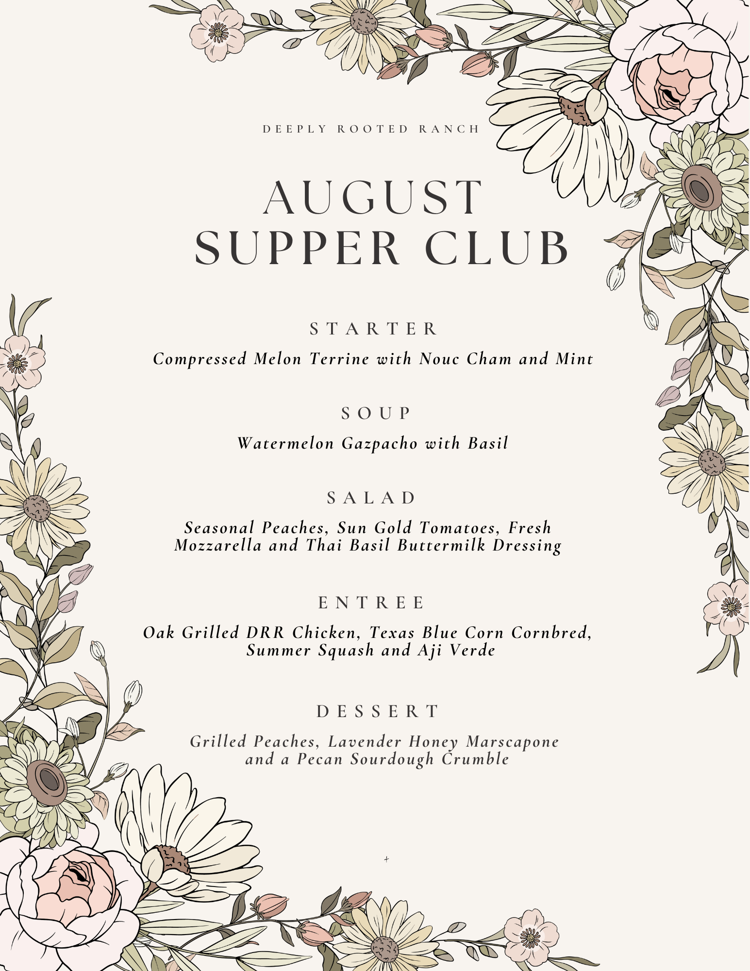 August Supper Club