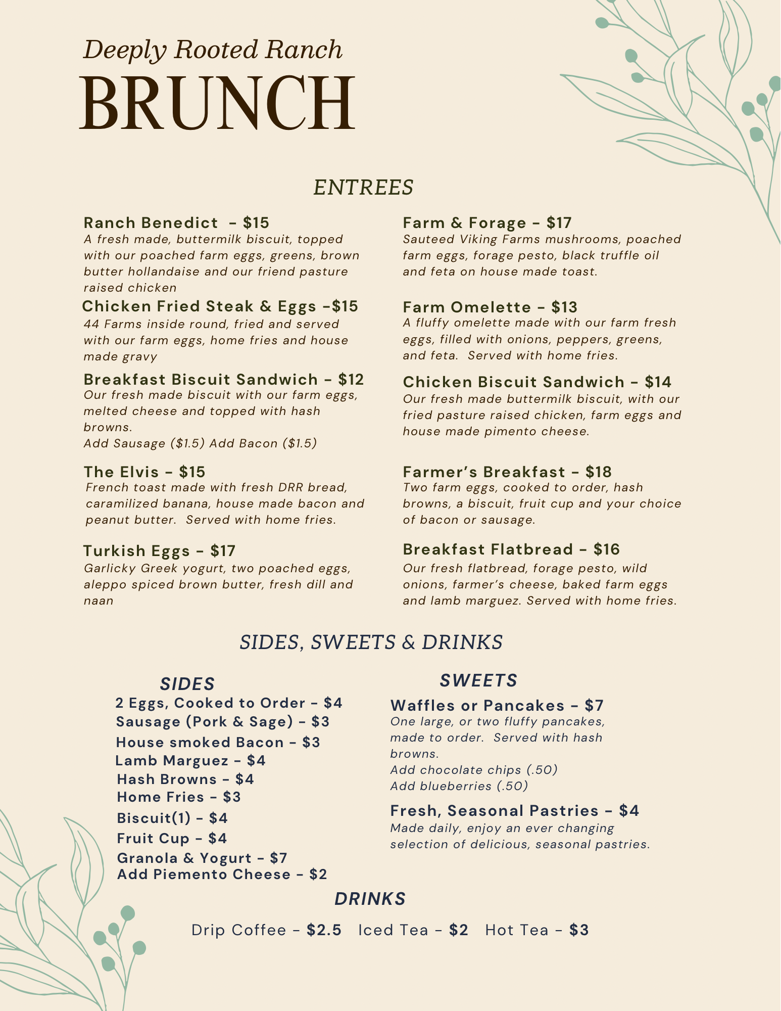 Sunday Brunch 4/20/2025