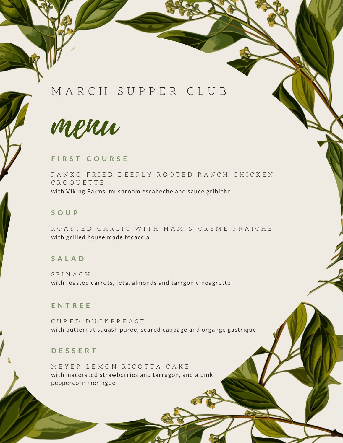 March Supper Club