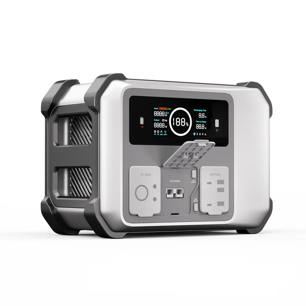 ZLOS EKOBOX Power station, built in 1240Wh (100A@12V) battery, with max 1200W AC output and high power DC output (30A@12V)