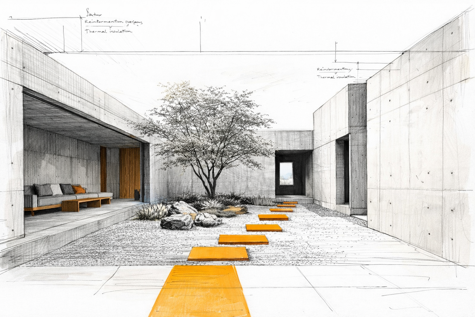 Completed concrete home in Melbourne designed and built by COAD88 CONCRETE