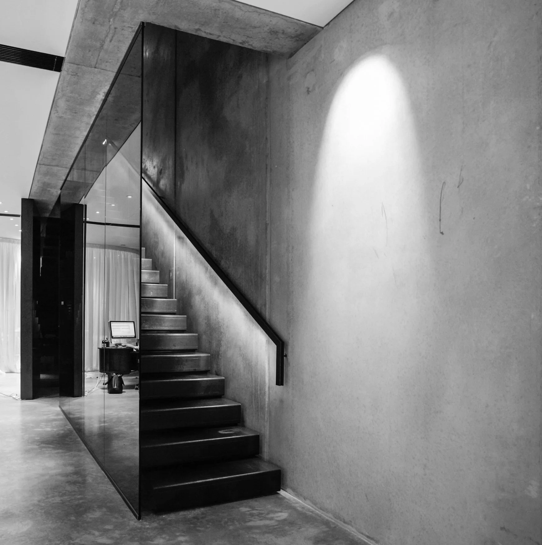 Contemporary commercial interior designed around circulation, function and natural light.