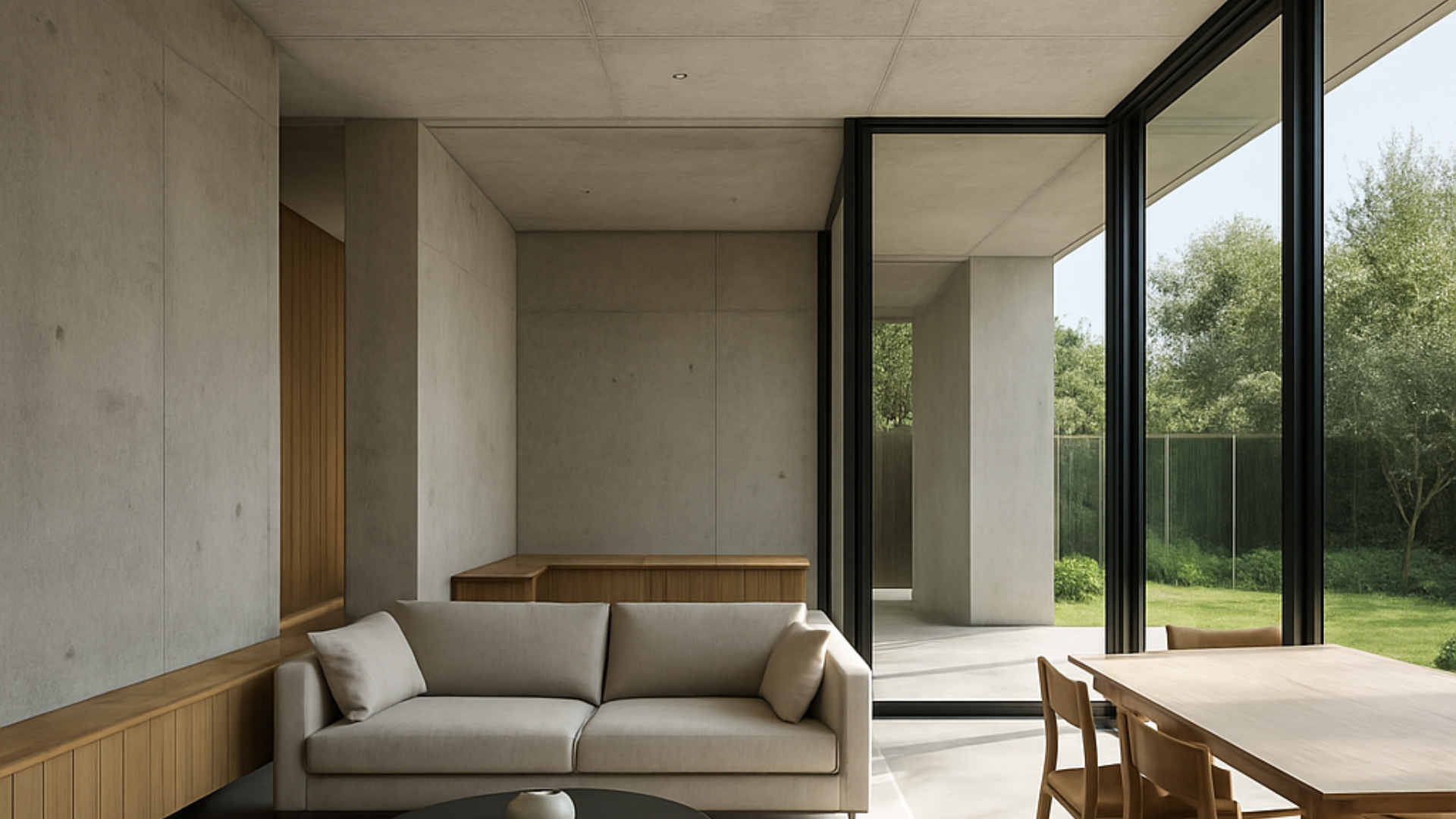 Heritage Melbourne house with a contemporary cement extension designed and built by COAD88 CONCRETE.