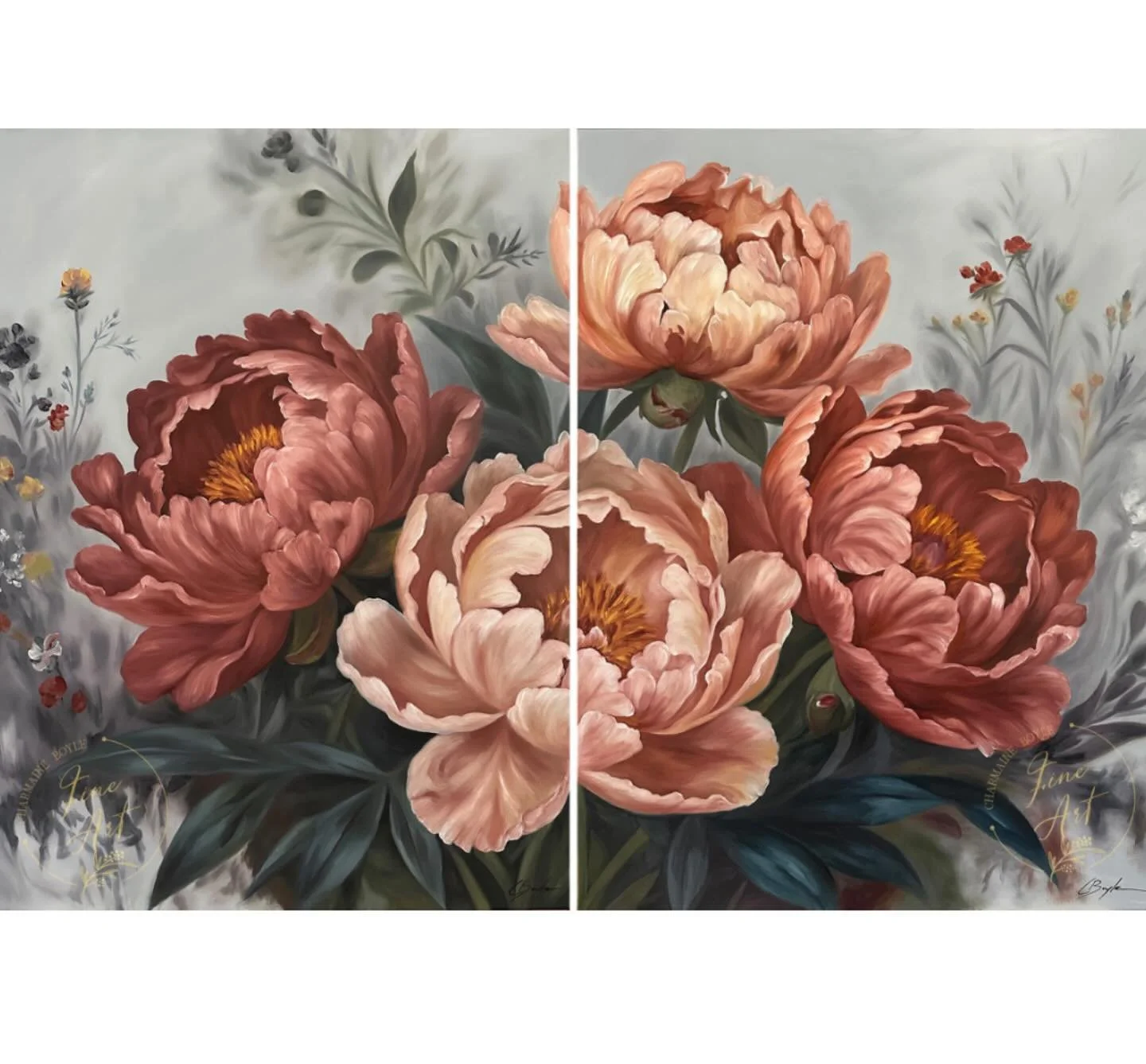 Definitely my favourite painting in my latest series that carries a very personal connection. 

It reminds me of my late father who loved to garden and had a remarkable ability to grow the most spectacular flowers. 
The colours also feel deeply conne