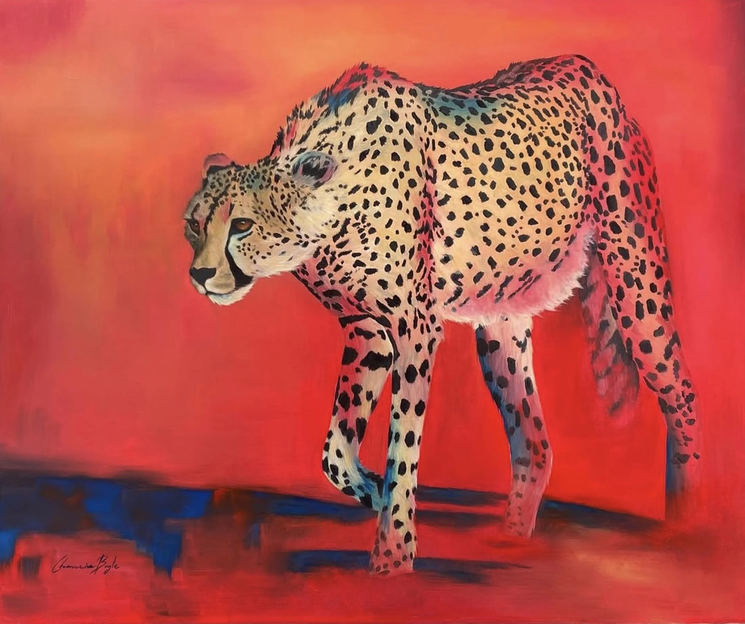 Cheetah - Oil on Board 
SOLD