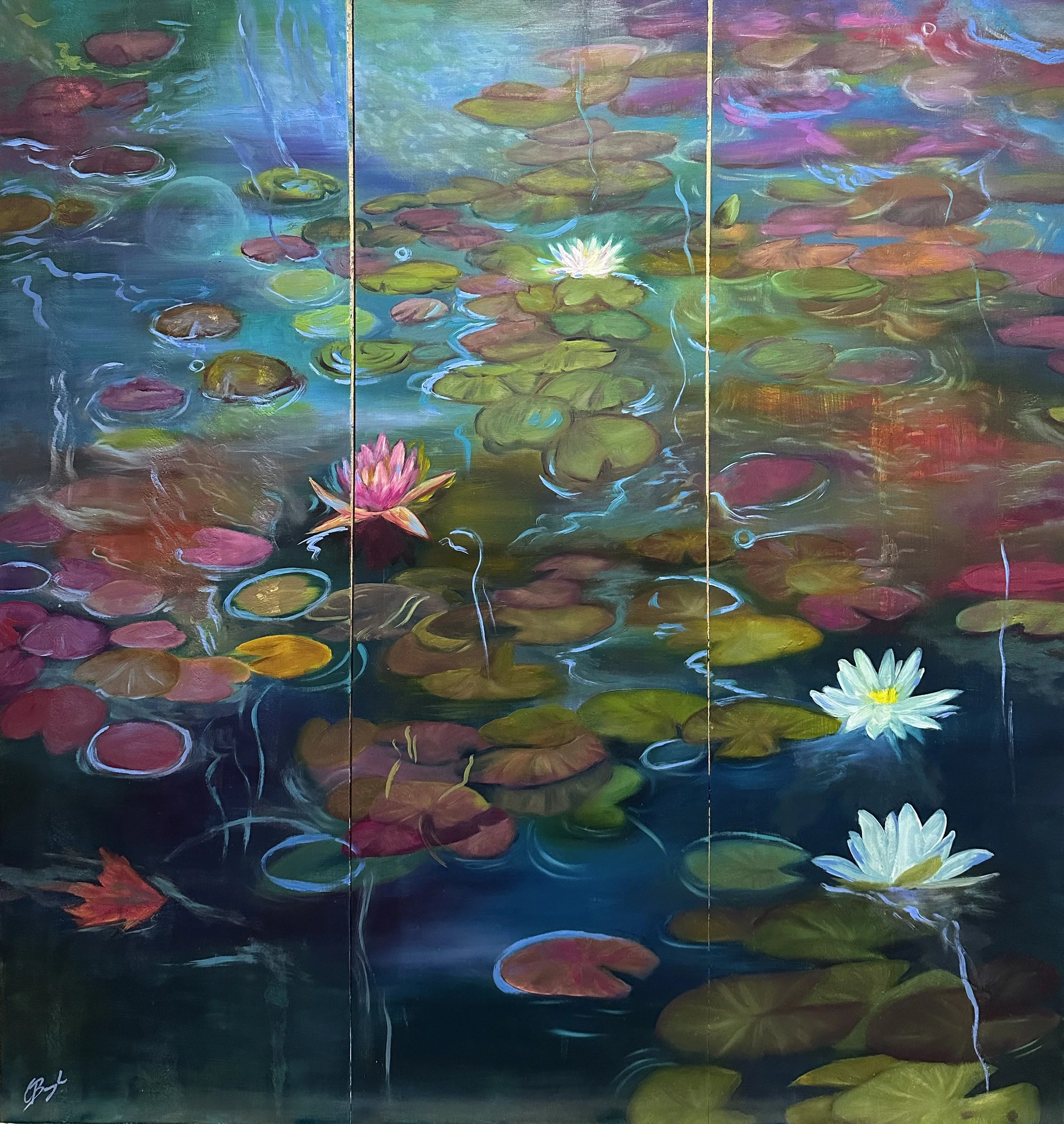 Lilypond - Tritych - Oil on Board
SOLD