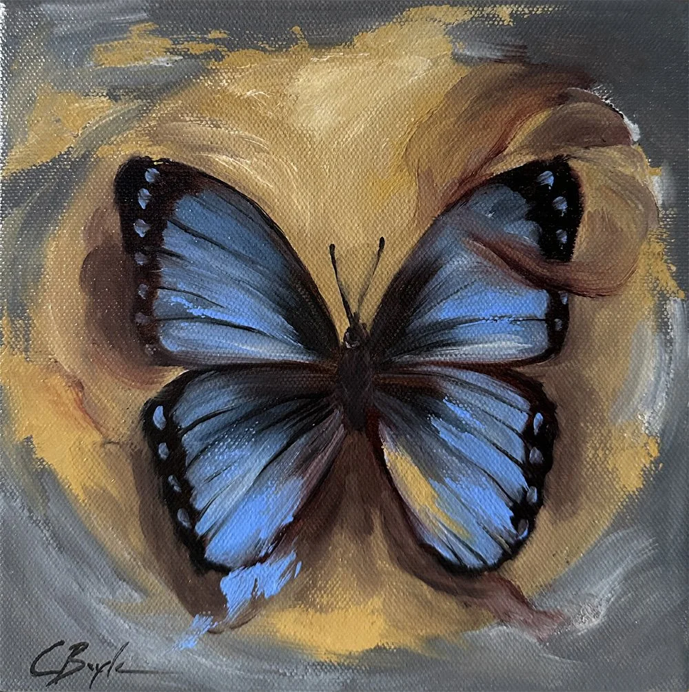 Echoes in Blue - Oil on Canvas - 20 x 20cm 
£175 (Framed)