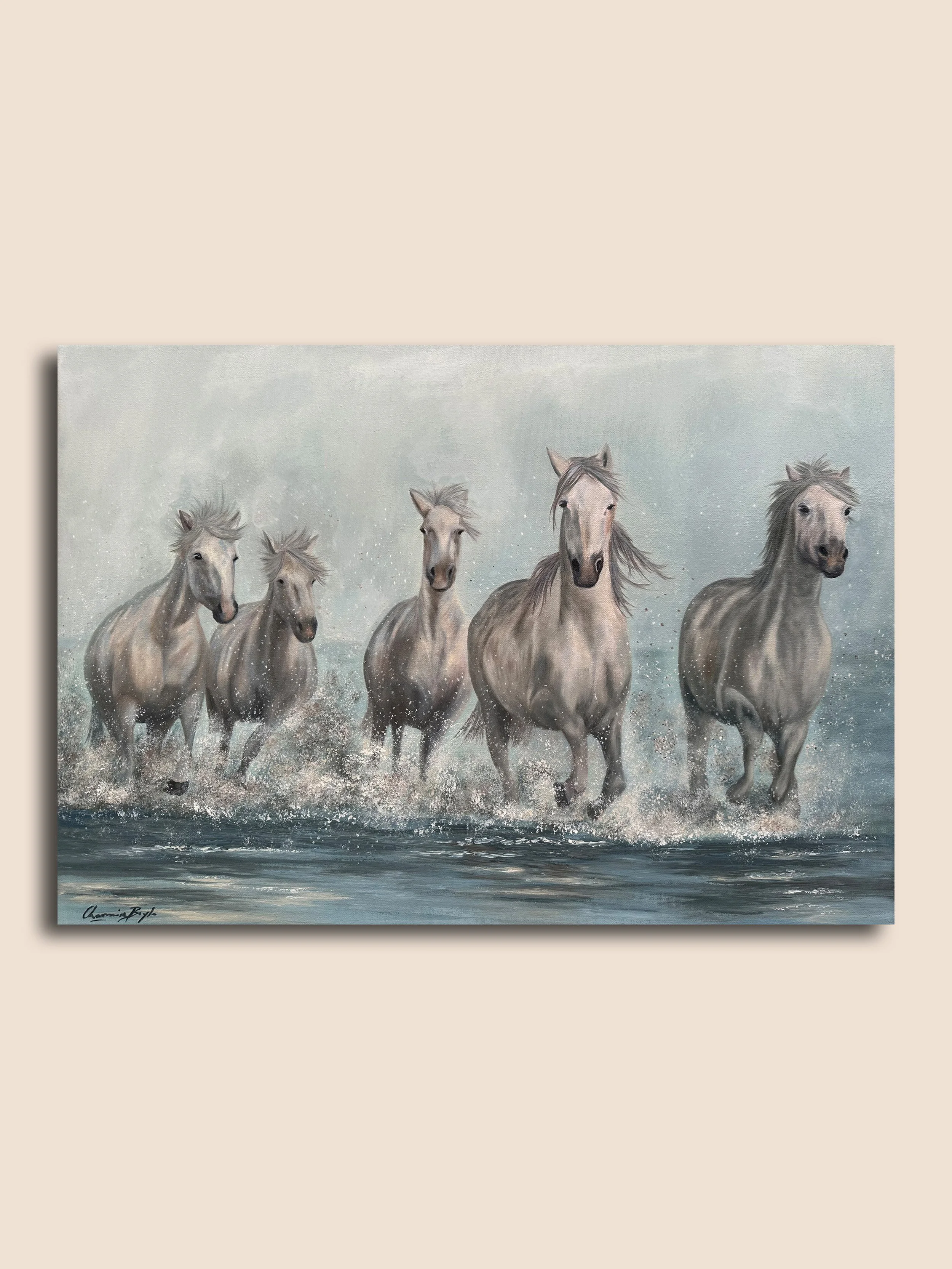 FIVE HORSES AT DAWN