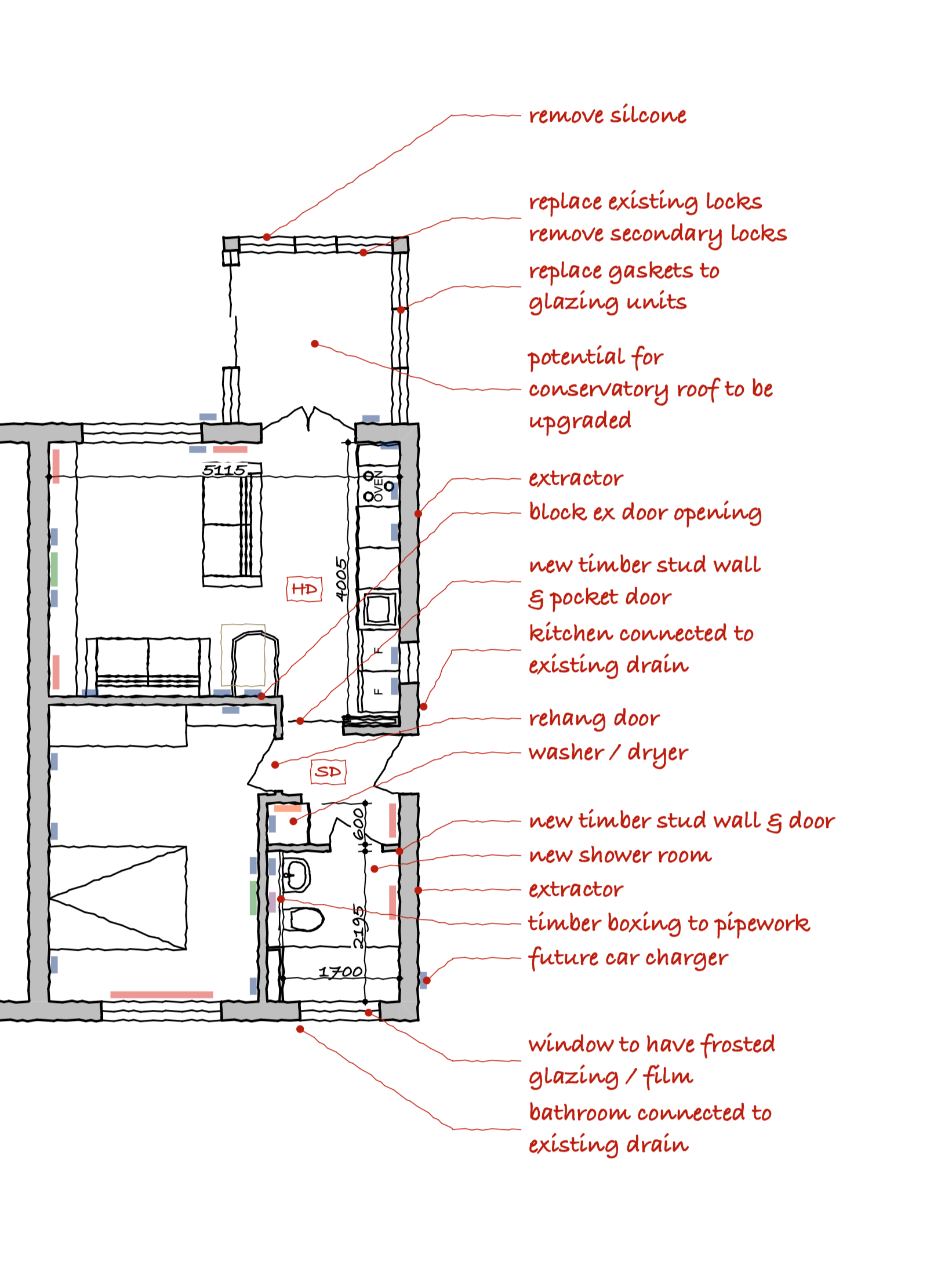 Optimized architectural floor plan by MAD Architects demonstrating a connected, open-plan layout that increases usable living space without the need for an extension