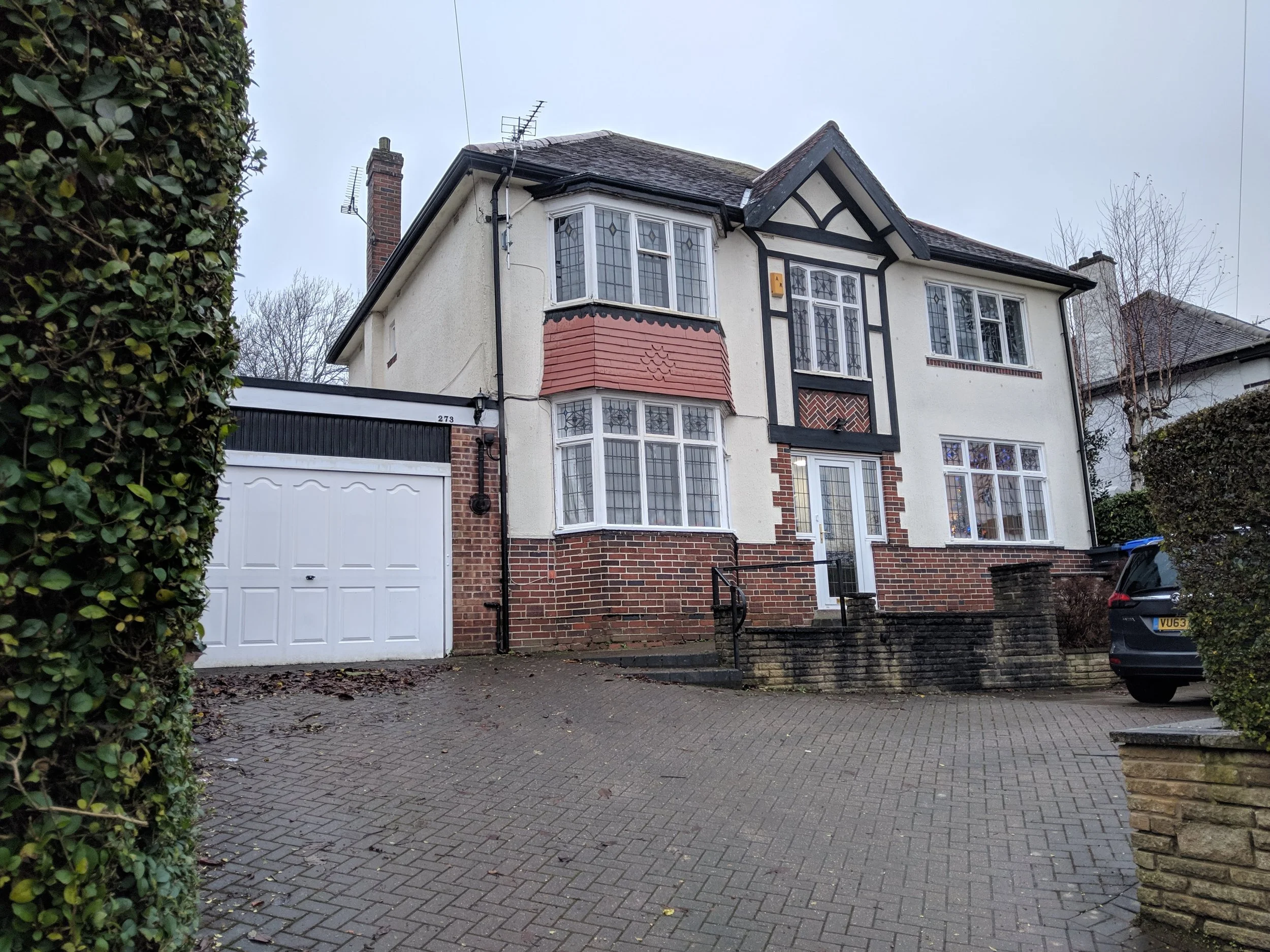 Front elevation of the original 1930s semi-detached probate house in Millhouses, Sheffield, prior to two-storey extension and renovation.