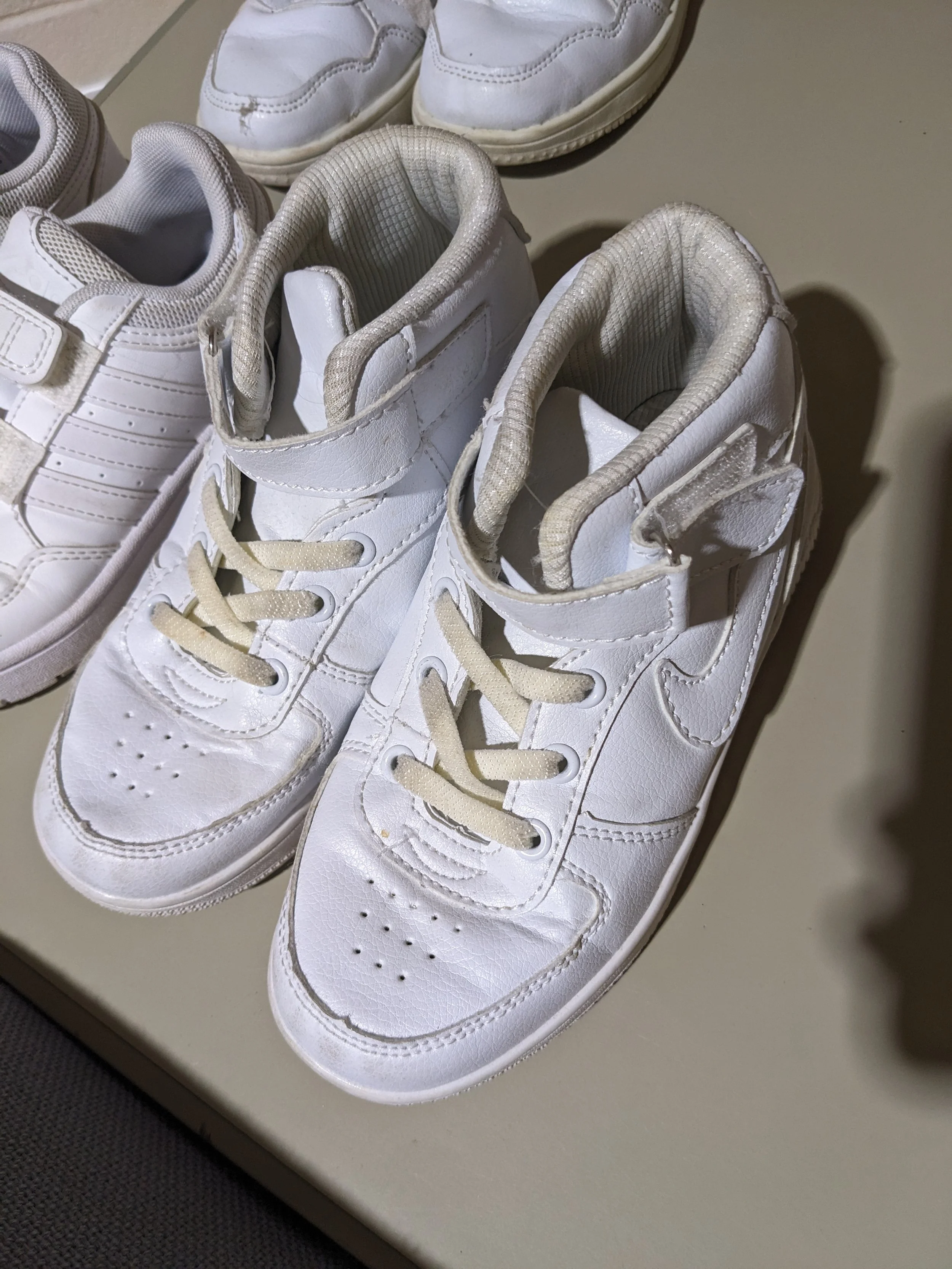 White trainers (worn) - Size 12 - FREE