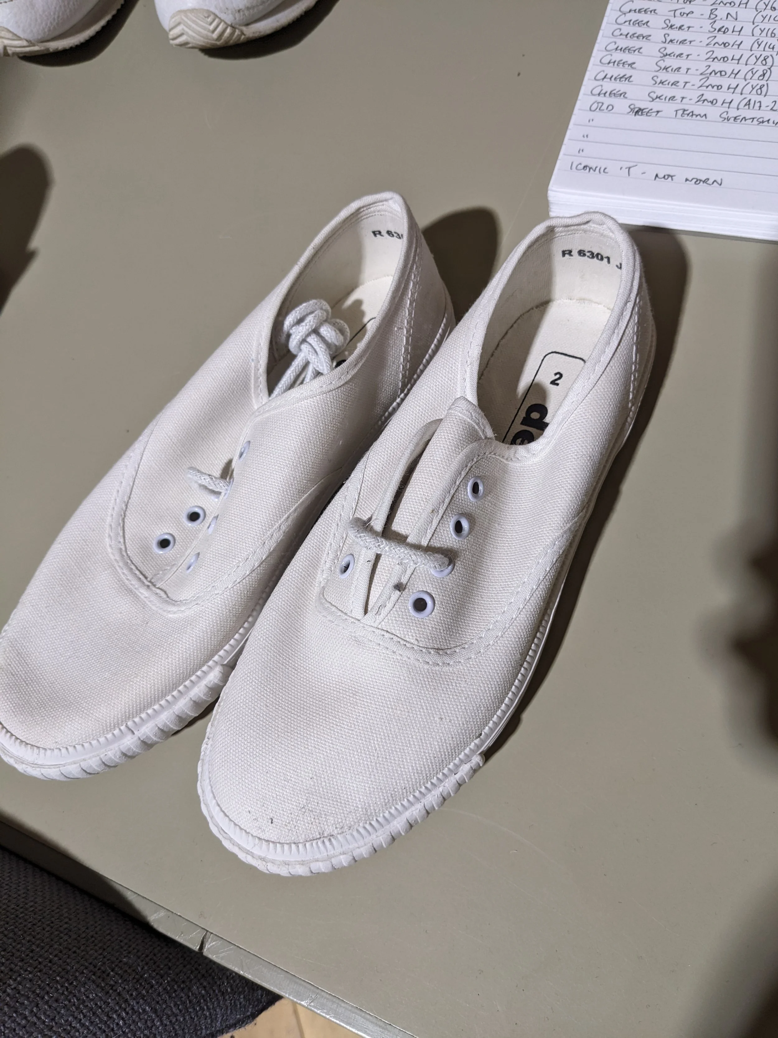 White pumps (worn) - Size 2 - FREE