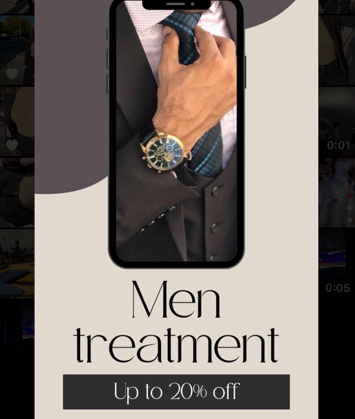 Men treatments are also available!! You can get 20% off any treatments. DM or call for any enquiries. #mayfair #salon