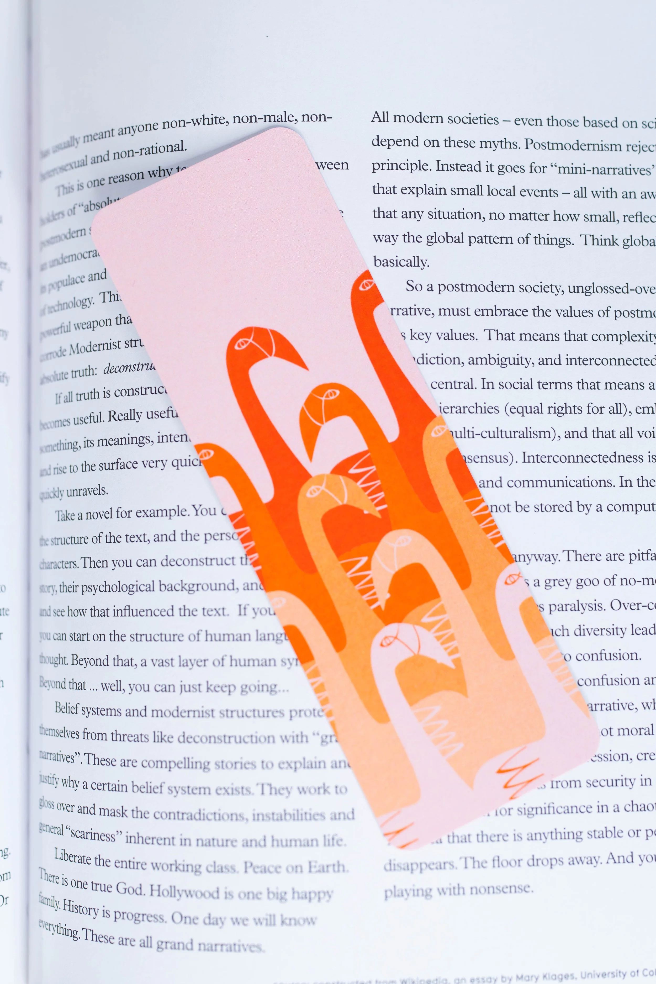 Fading Flamingos Bookmark Front in book 2.jpg