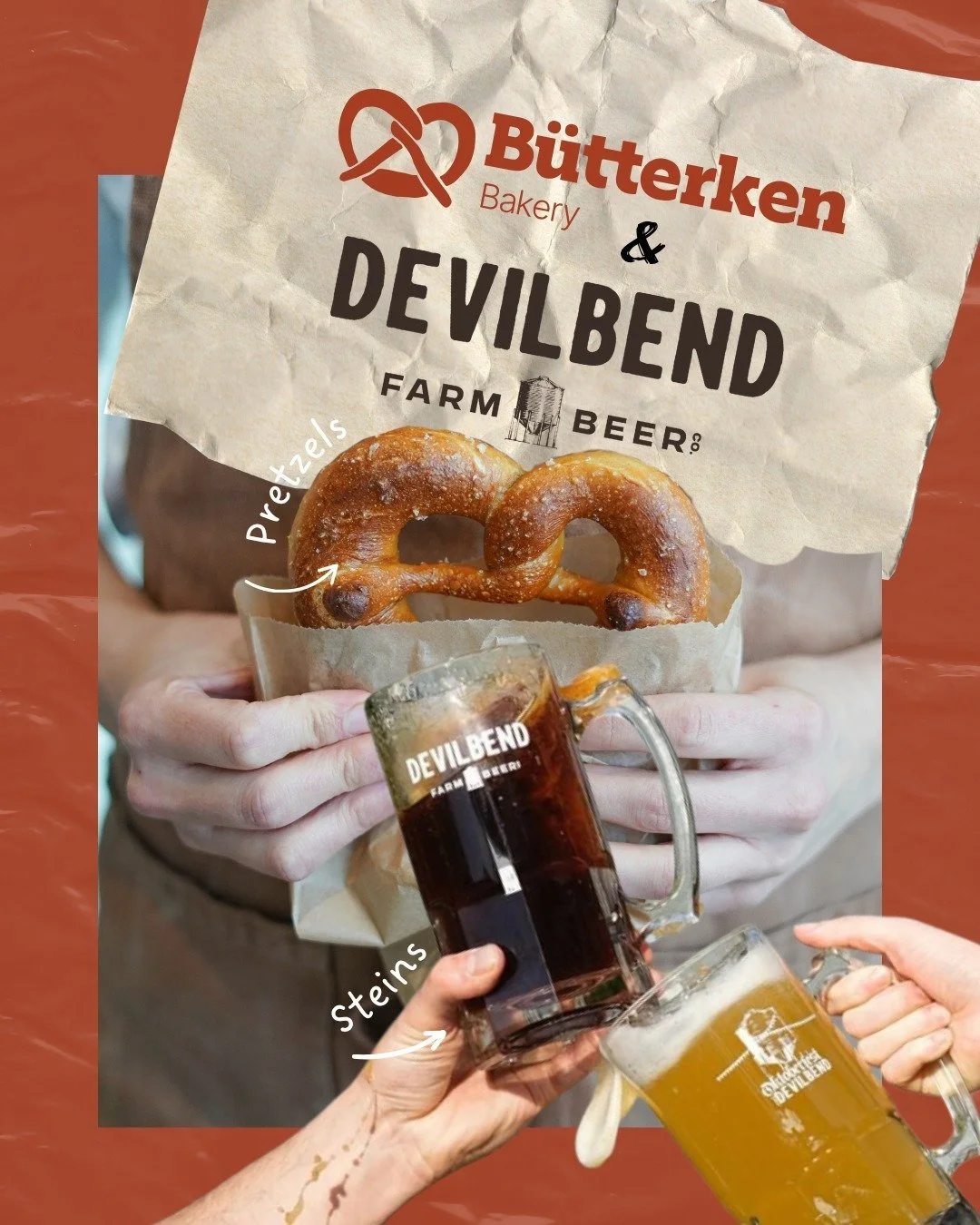 @devilbendfarmbeer Oktoberfest is happening all October long, and we're bringing the carbs to match their beers 🥨🍻

While they're pouring authentic German lagers and getting the bands ready, we'll be there with fresh pretzels and other German goodi