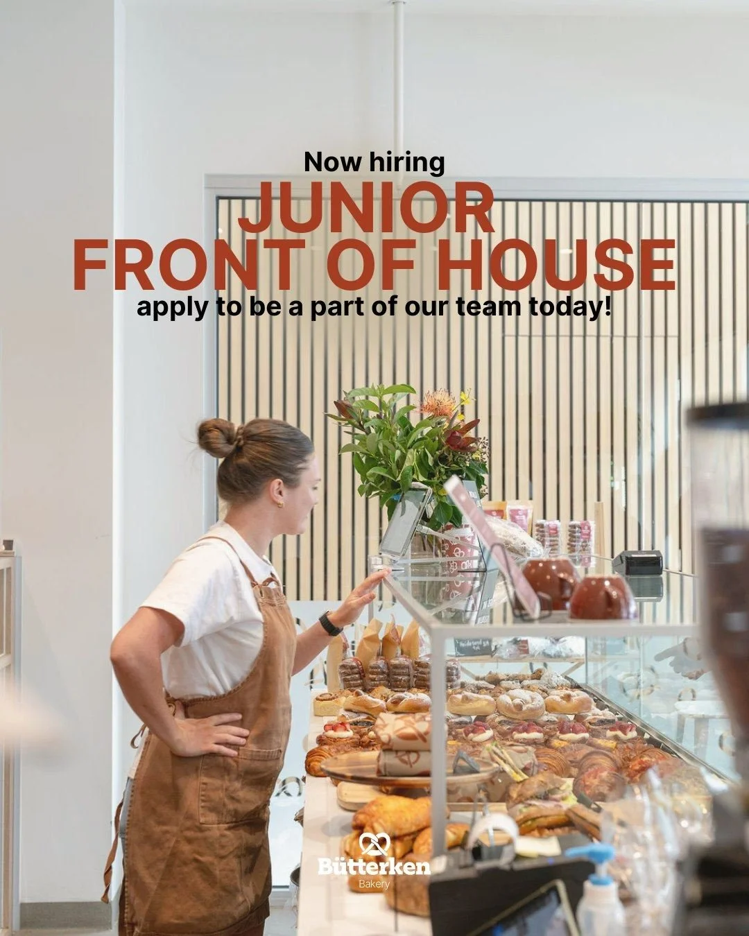 We have a rare junior opportunity to join our front of house crew! ☕🥐

If you love chatting with customers, keeping things running smoothly, and working in a space that smells like bread and happiness, this could be your gig.

You'll be taking order