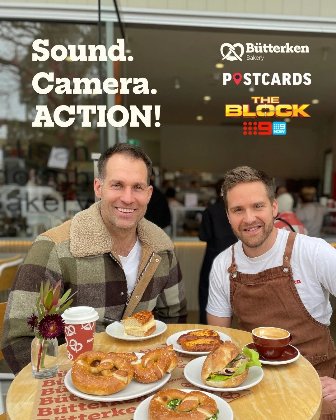 Guess who stopped by B&uuml;tterken?! 🎬

Catch us on Postcards (@9postcards)  and The Block (@theblock)  this Sunday, August 2nd at 5:30pm, and eavesdrop on Hendrik and Dan's latest conversation, filmed right here at B&uuml;tterken.

What are The Bl