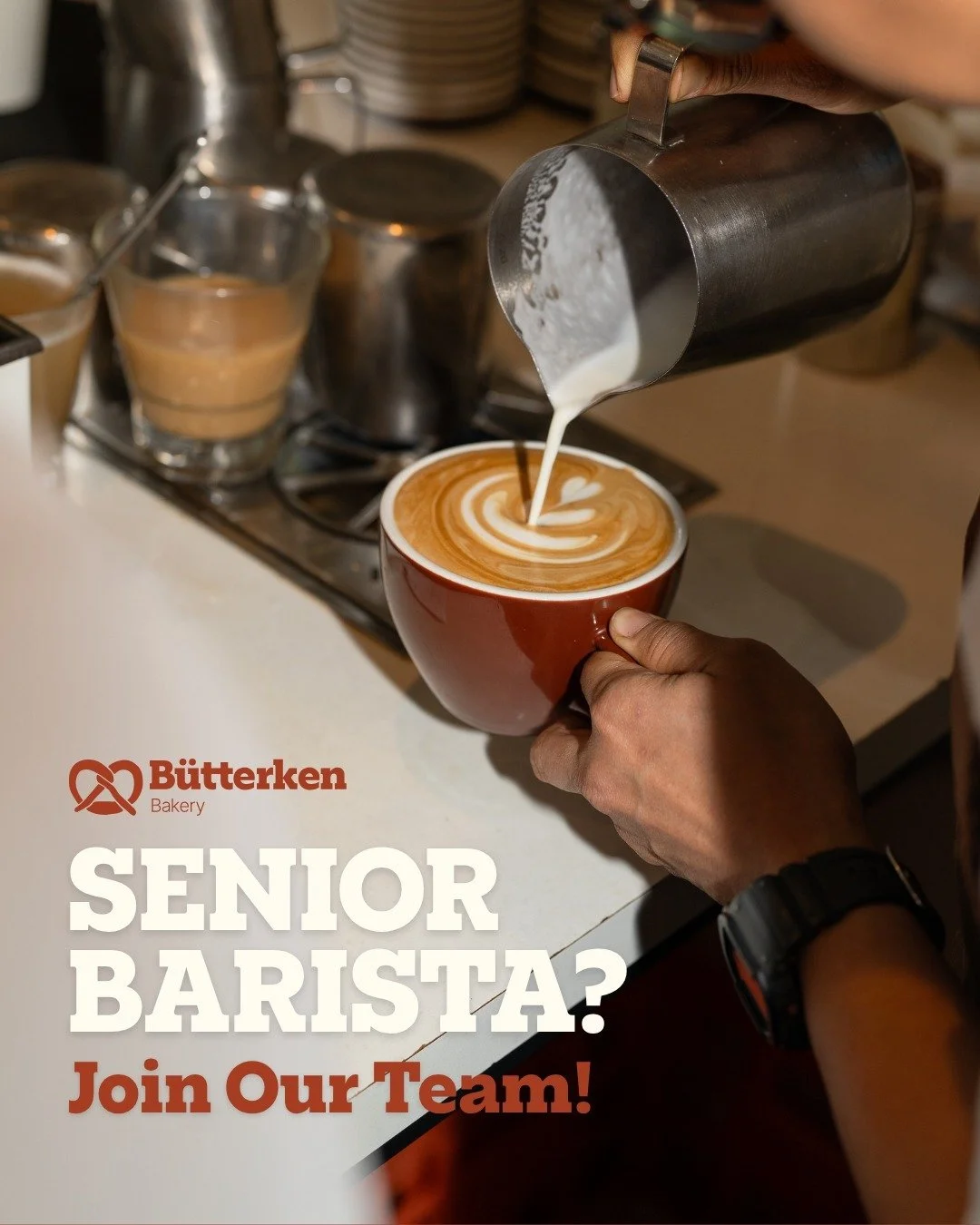 ☕Senior Barista / 2IC - We're Looking for You!

Calling all experienced baristas and hospo leaders! ☕✨

We're looking for a Senior Barista / 2IC to join our FOH team at Butterken Bakery.
This is a FULL-TIME role for someone who takes their coffee ser