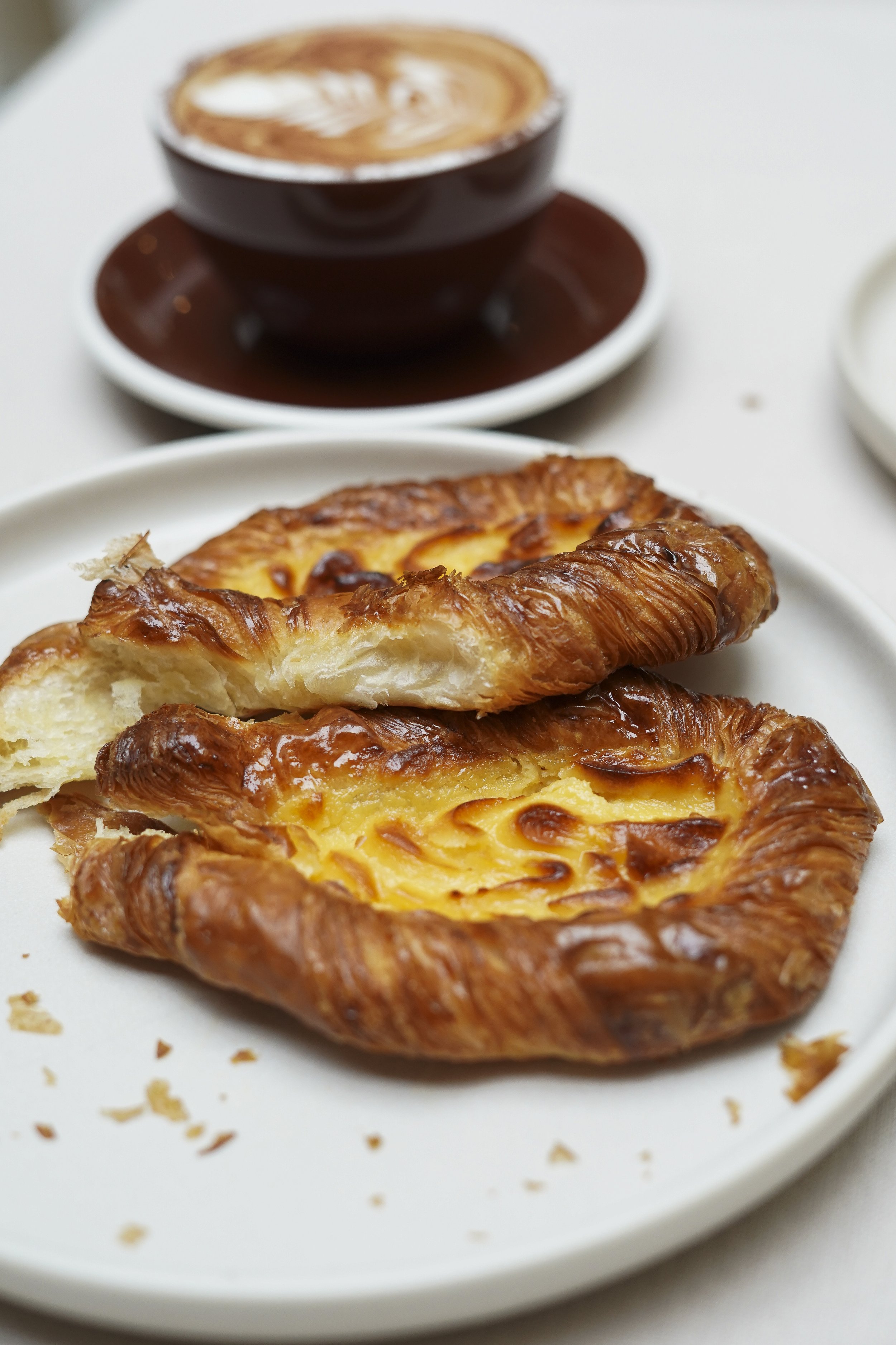 custard pretzel freshly backed