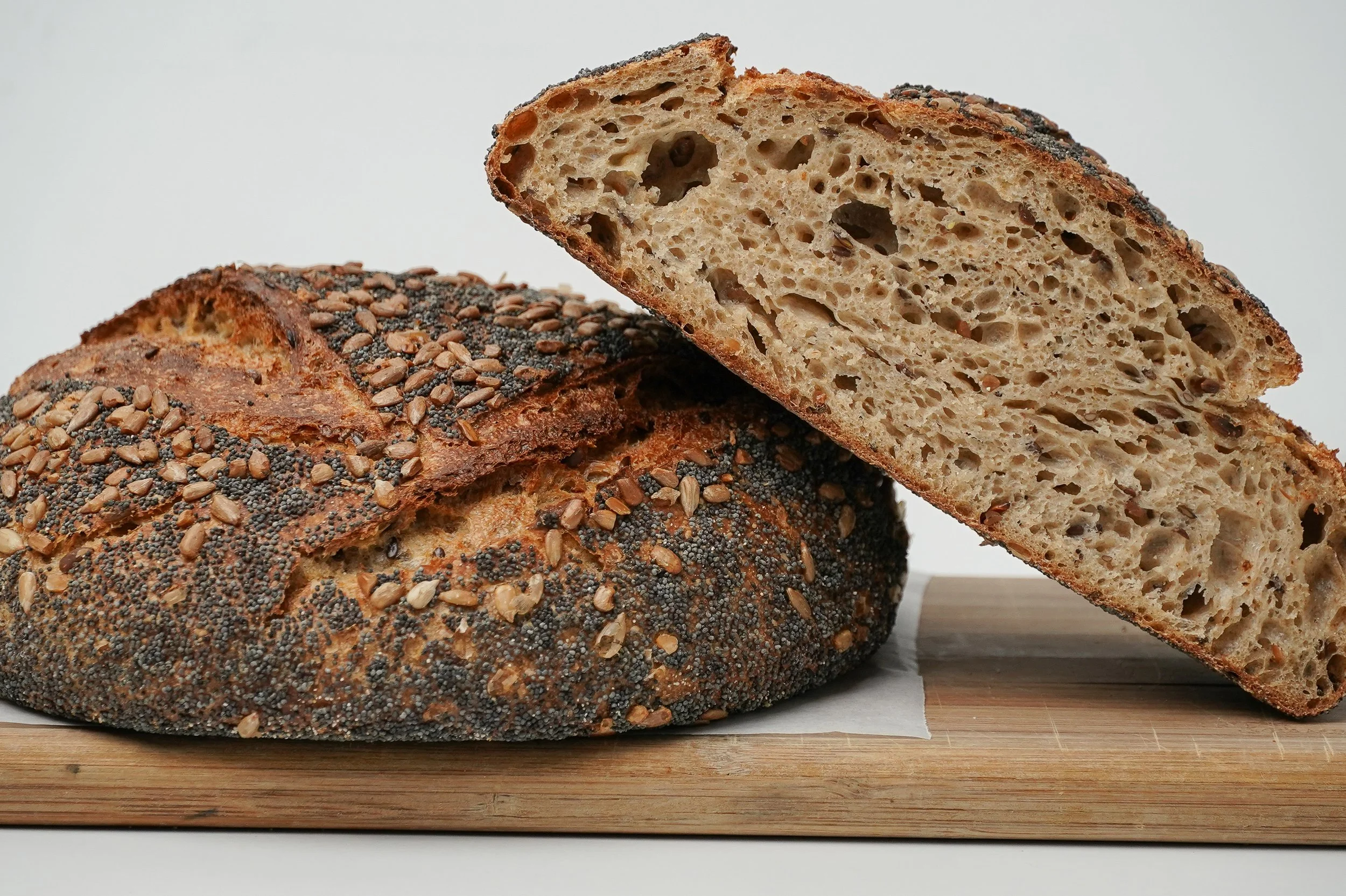 Seeded sourdough loaf