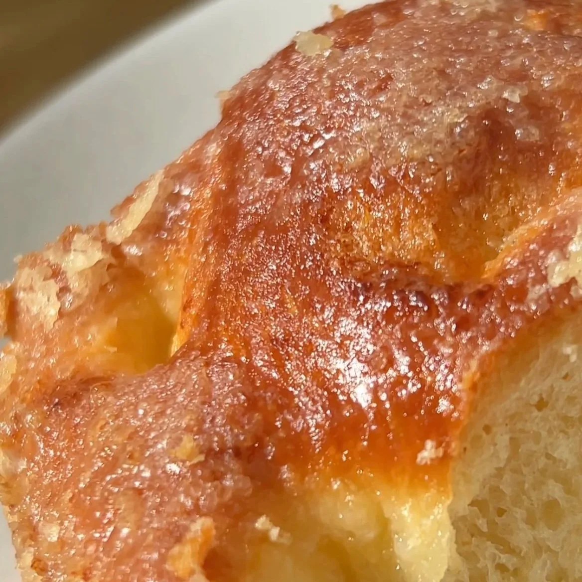 Close up of Butterken Bakery German Butter Cake