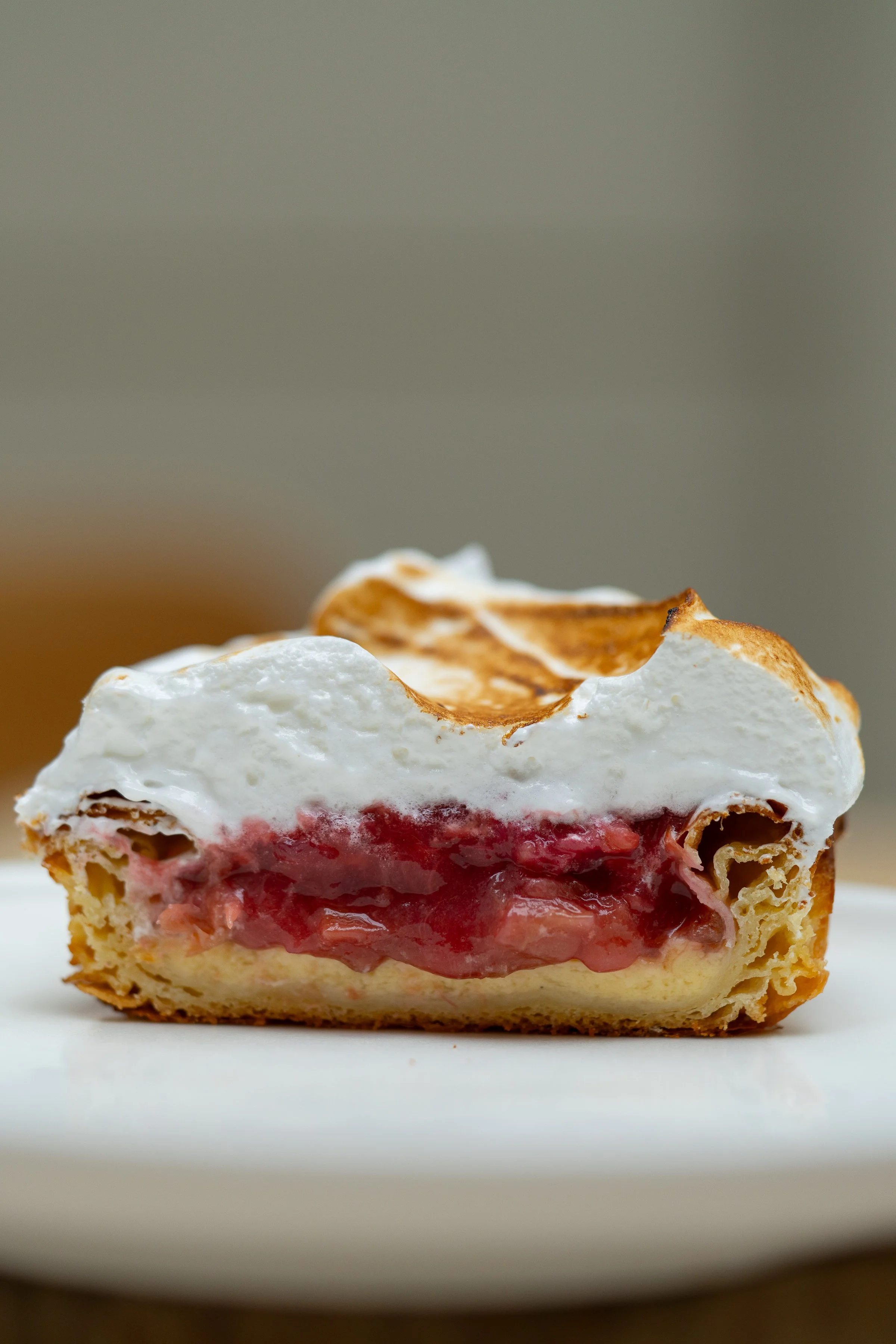 Butterken Bakery Rhubarb Meringue Cross section