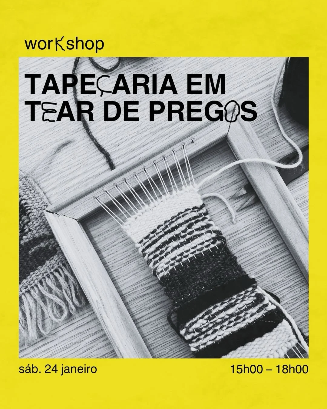 Come&ccedil;amos o ano da melhor forma com um cl&aacute;ssico Workshop de Tape&ccedil;aria em Tear de Pregos 🧶

Este &eacute; uma das nossas aulas mais requisitadas e, admitimos, das que mais gostamos tamb&eacute;m!

Vem passar uma tarde diferente a