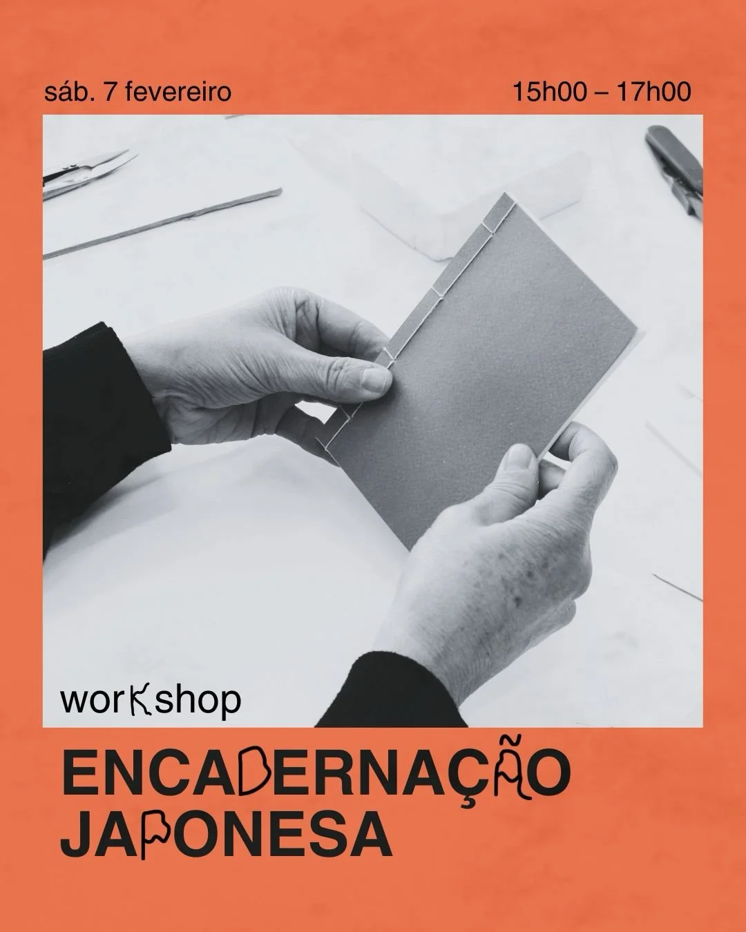 J&aacute; temos poucas vagas para o pr&oacute;ximo workshop de Encaderna&ccedil;&atilde;o Japonesa!! 

Nesta oficina vamos aprender todo o processo para criar um caderno A5 com costura japonesa, e claro que no final cada participante leva o caderno q