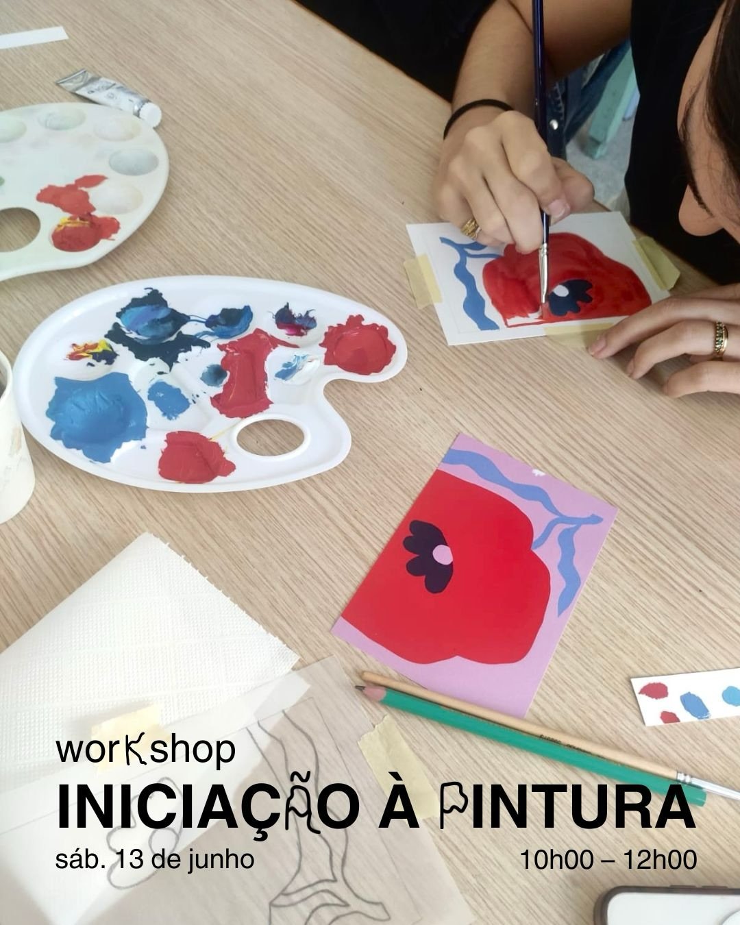 A @ritafugaz vai organizar um novo workshop de inicia&ccedil;&atilde;o &agrave; pintura no dia 13 de junho 🎨

Se gostavam de aprender uma nova t&eacute;cnica, come&ccedil;ar um novo hobby ou apenas passar uma manh&atilde; divertida a pintar com goua