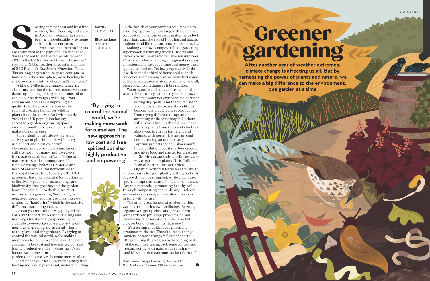 Greener gardening editorial illustration for Saga Magazine by Rachel Hudson Illustration.png