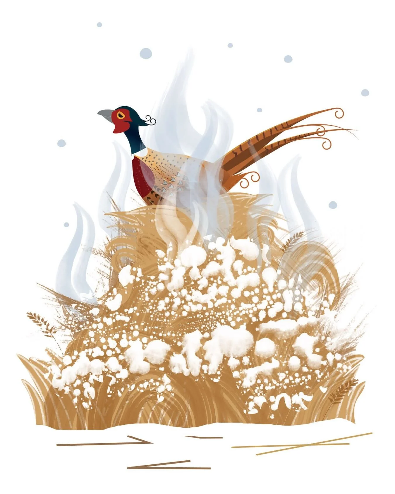 There are quite a few pheasants in these parts - errant birds who&rsquo;ve managed to escape the guns. This fella was making use of a steaming pile of straw - a winter spa. May your Twixmas be as relaxing&hellip;