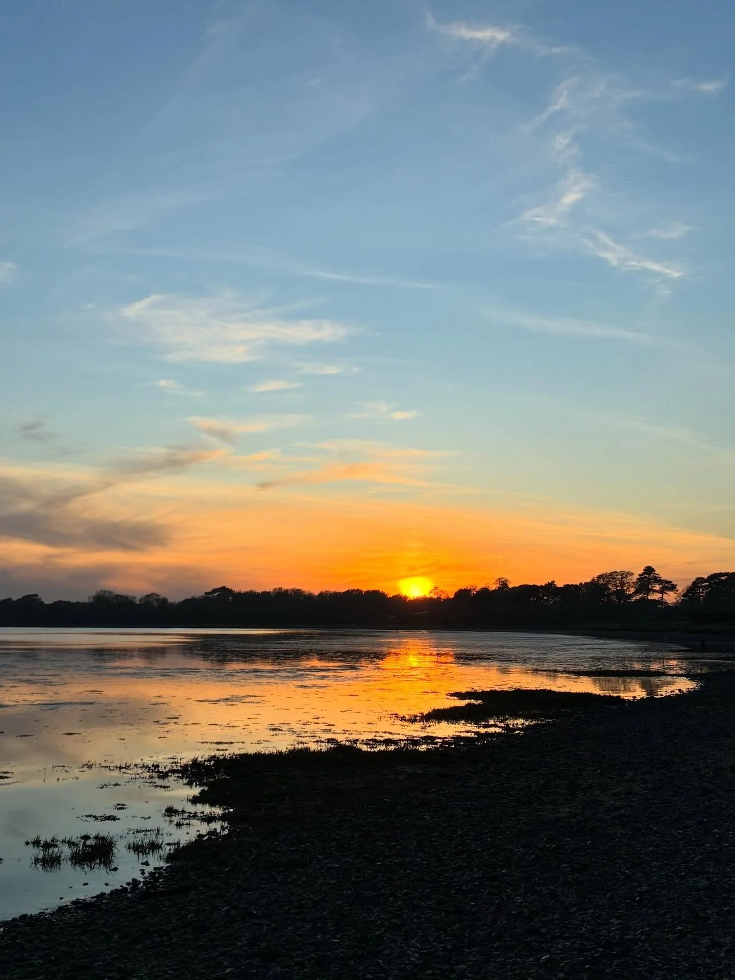 A few steps along the brand new King Charles III coastal path at Langstone Harbour, to watch the setting sun.