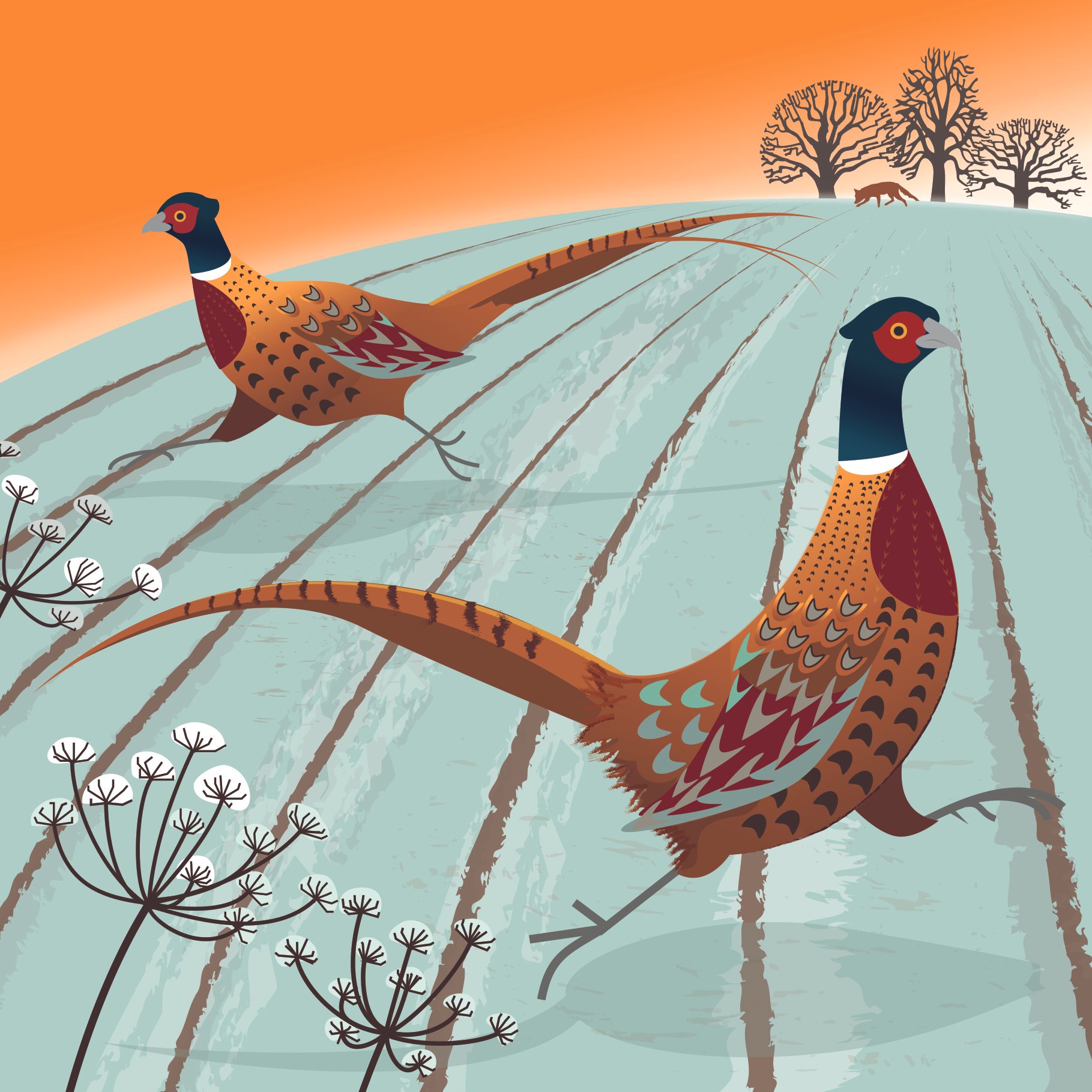 Dashing pheasants 154mm 2022.jpg