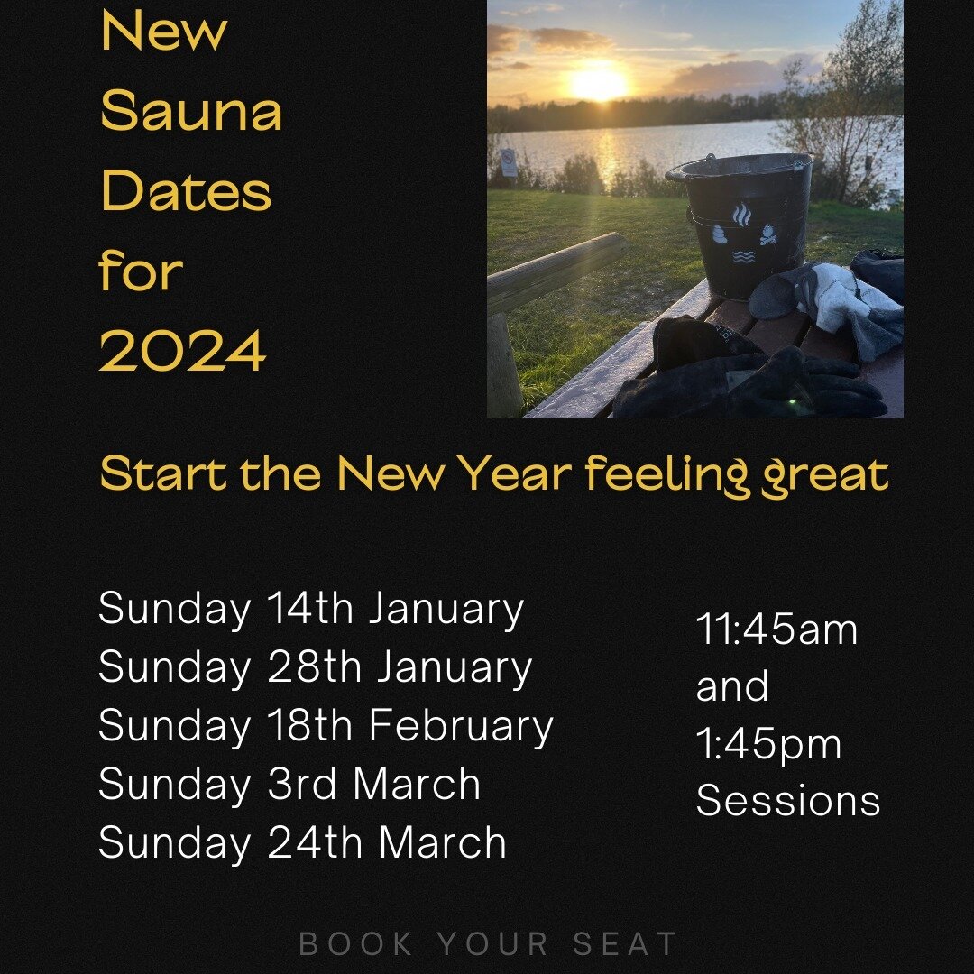 New Sauna Dates for 2024!

Be quick we are already filling up seats. 

We'll be back at the lake for our winter/spring season and also doing some private hire and rentals in between. 

Dates are:
Sunday 14th January
Sunday 28th January
Sunday 18th Fe