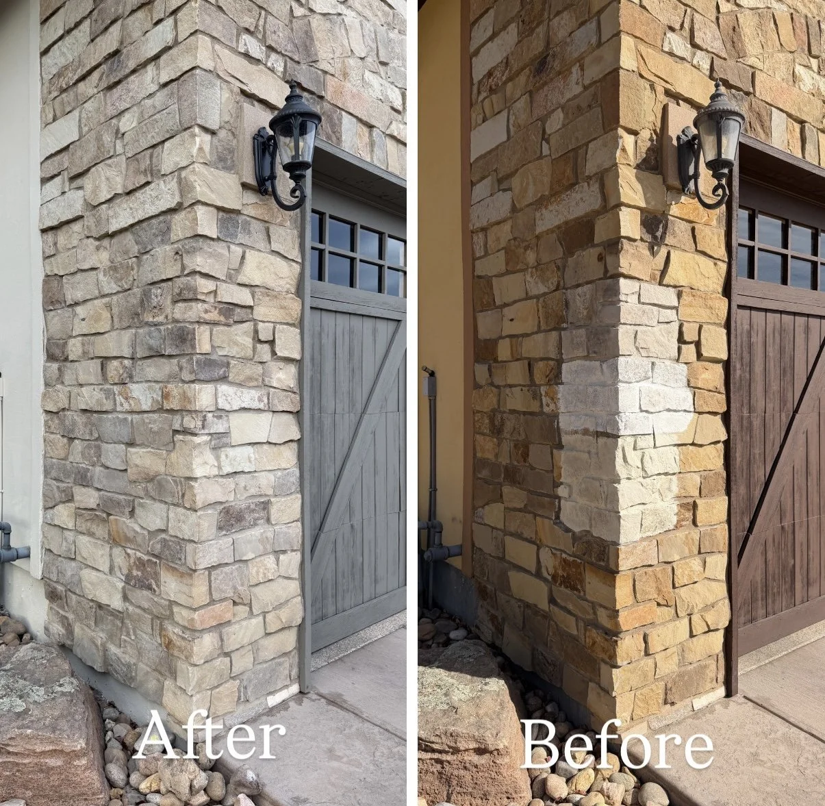 How to Change exterior Stone Color with Limewash