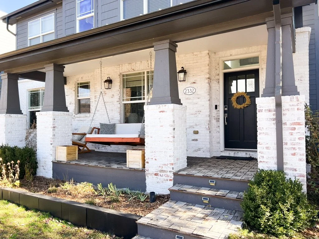 Limewash brick exterior home with Romabio Limewash paint in Denver Colorado