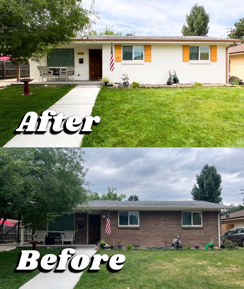 Lime Slurry Application on Brick Home in Denver