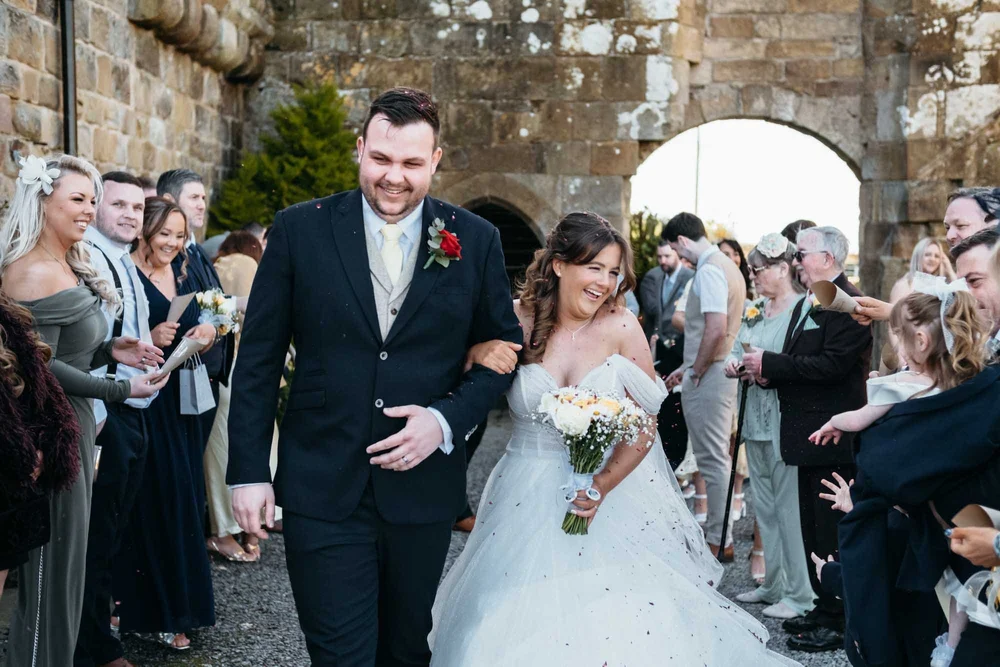 Winter wedding at Danby Castle in North Yorkshire
